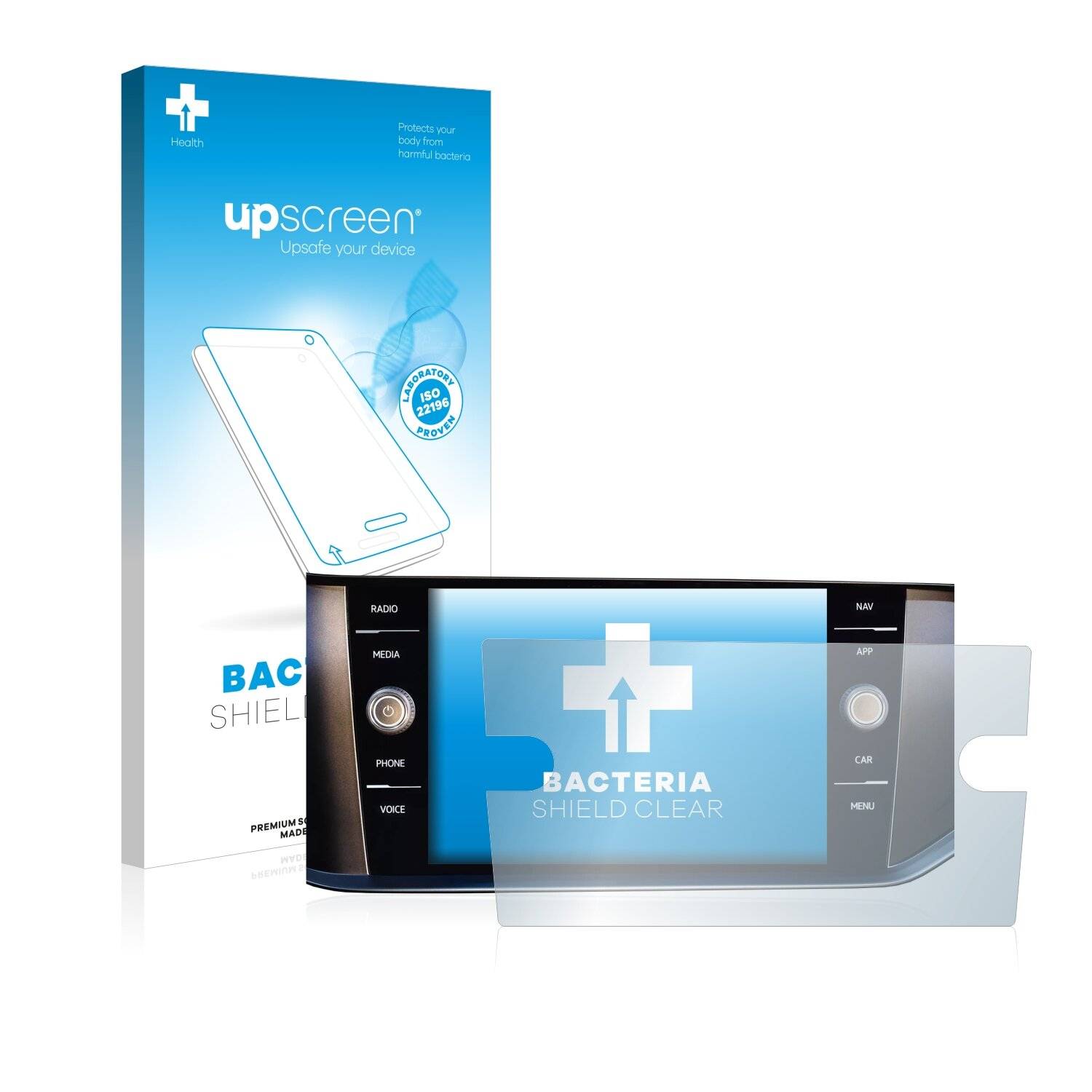 upscreen Bacteria Shield Clear Premium Antibakterielle Displayschutzfolie für Volkswagen