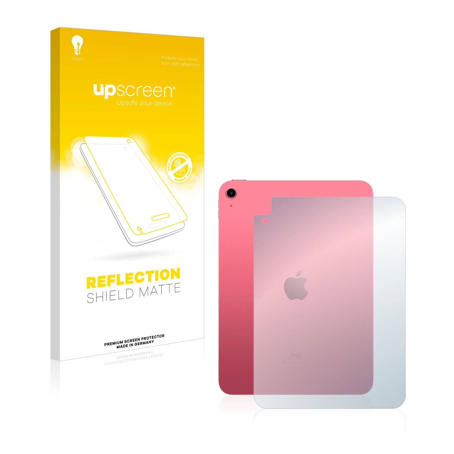 upscreen Schutzfolie für Apple iPad 10.9" WiFi 2022 (Rückseite, 10. Gen.) Folie Matt Entspiegelt Anti-Reflex