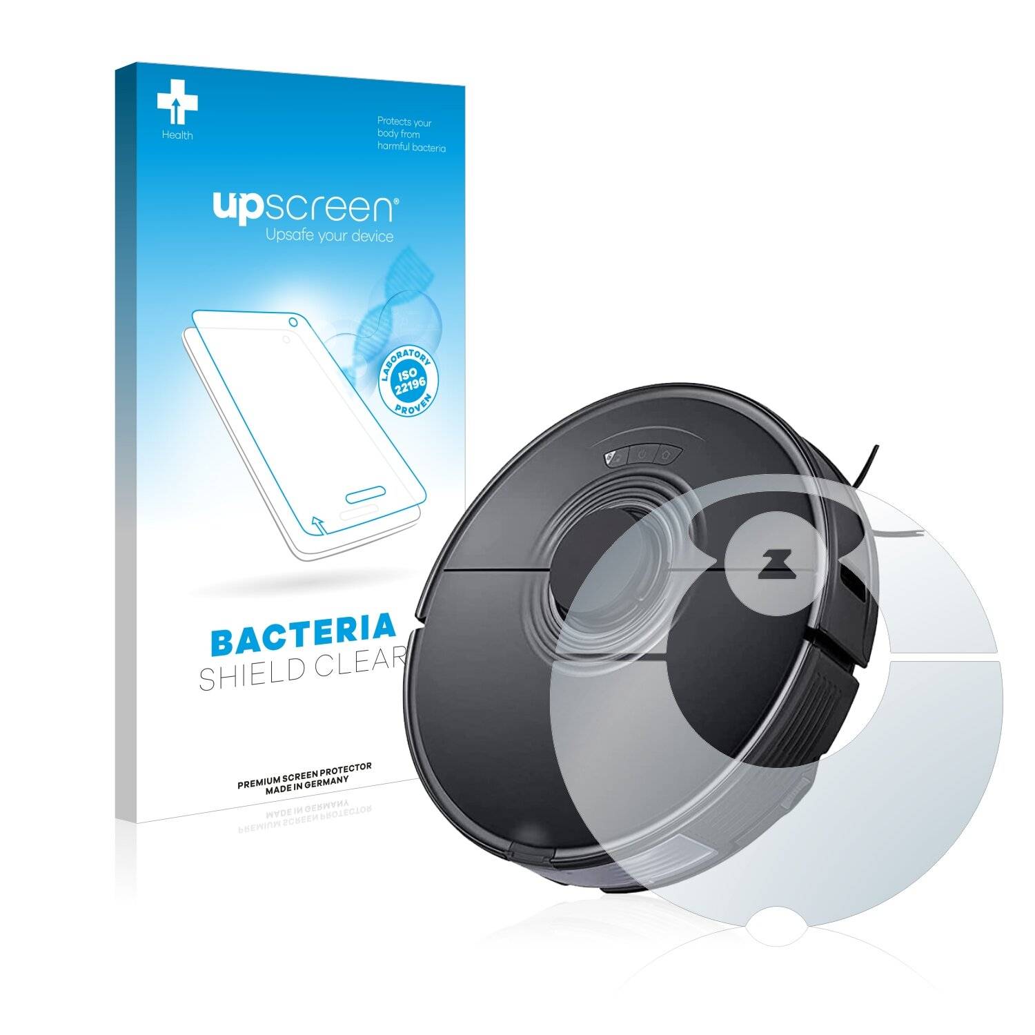 upscreen Bacteria Shield Clear Premium Antibakterielle Displayschutzfolie für Roborock S