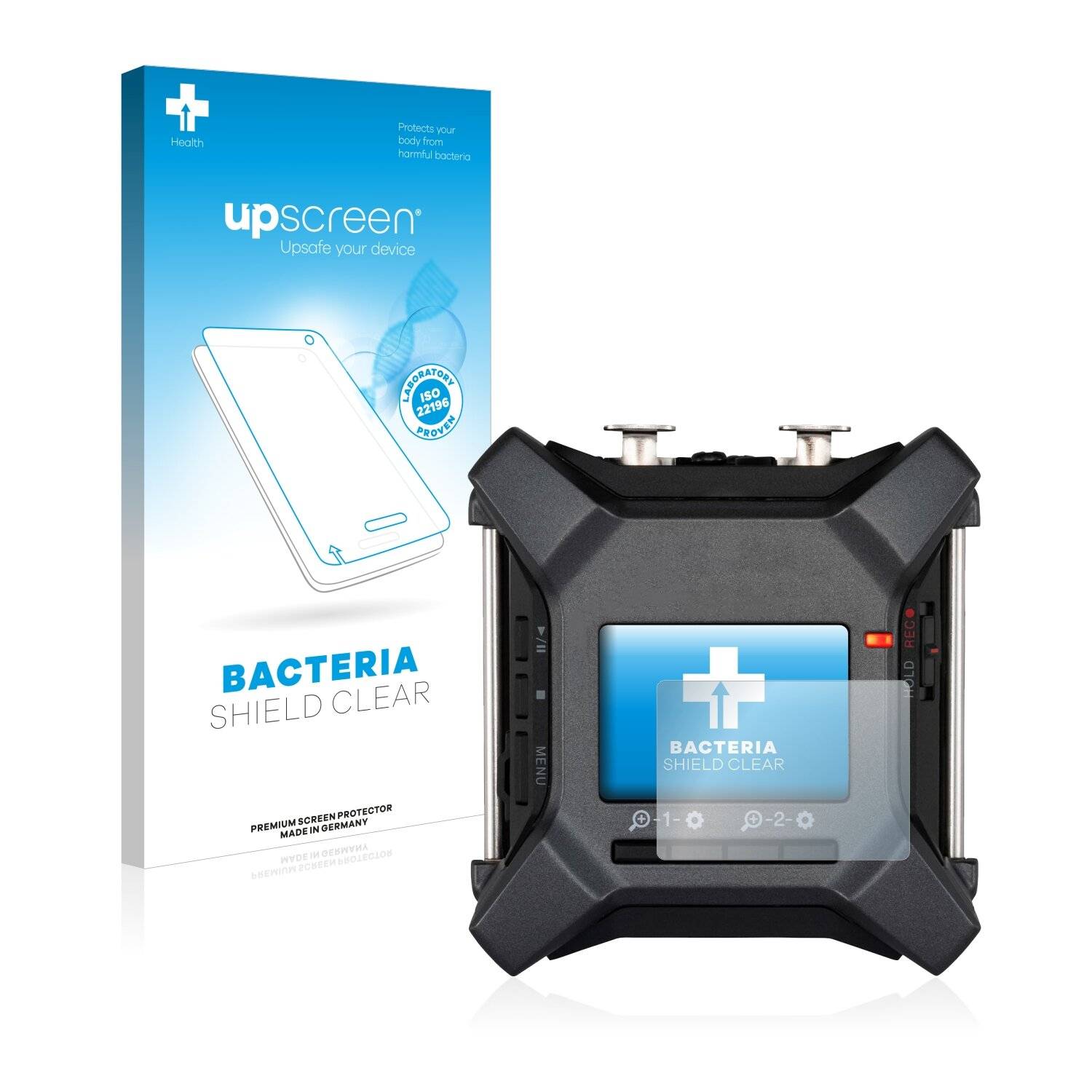 upscreen Bacteria Shield Clear Premium Antibakterielle Displayschutzfolie für Zoom F3 field