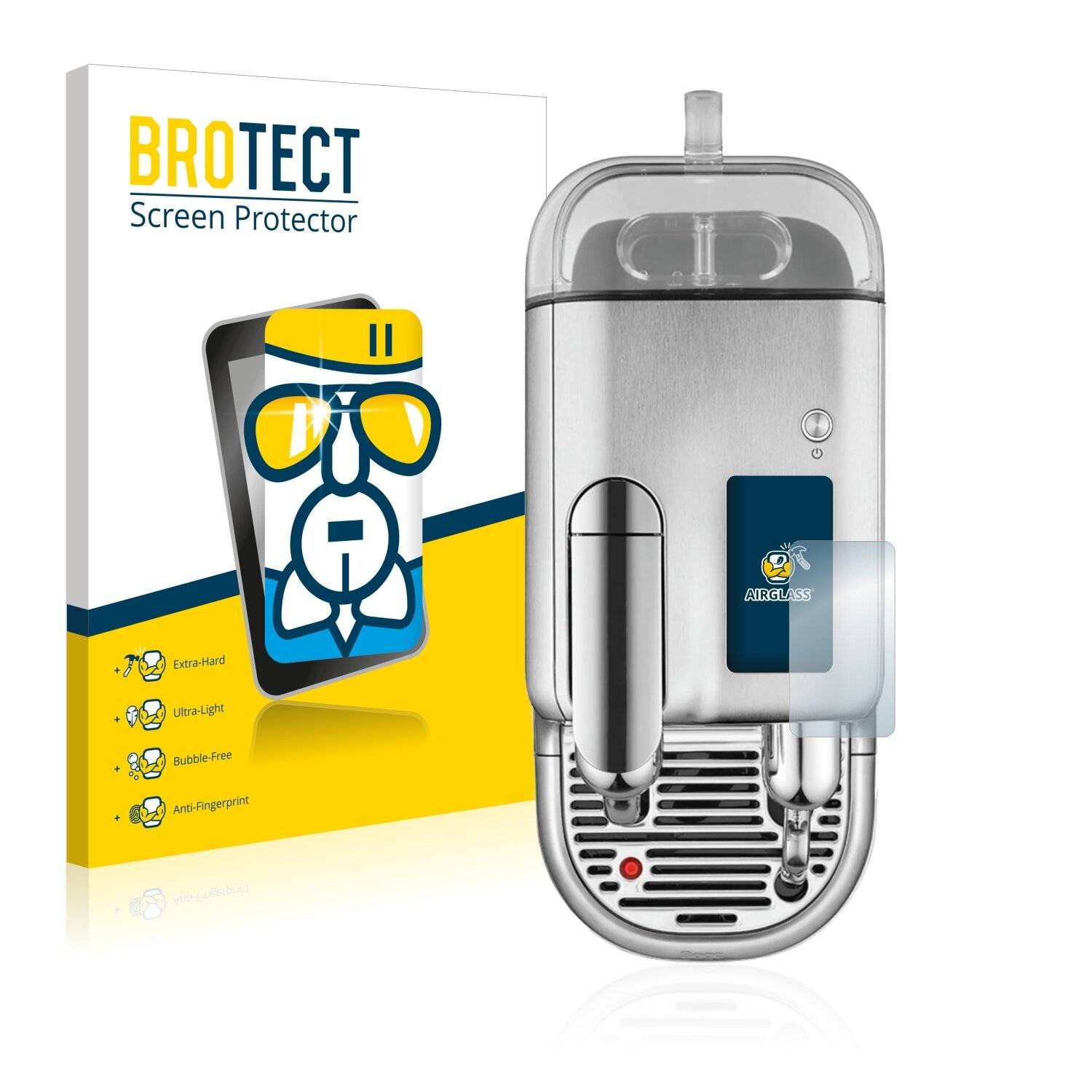 BROTECT AirGlass Flexible Schutz Glas Folie für Sage Nespresso Creatista Pro Klar Transparent
