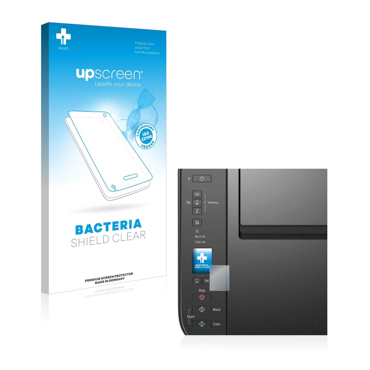upscreen Bacteria Shield Clear Premium Antibakterielle Displayschutzfolie für Canon Pixma
