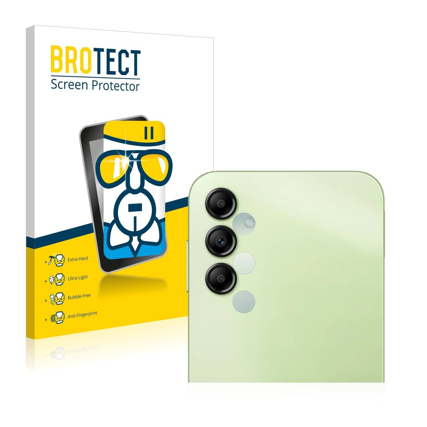 BROTECT AirGlass Flexible Schutz Glas Folie für Samsung Galaxy A14 5G (NUR Kameraschutz) Klar Transparent
