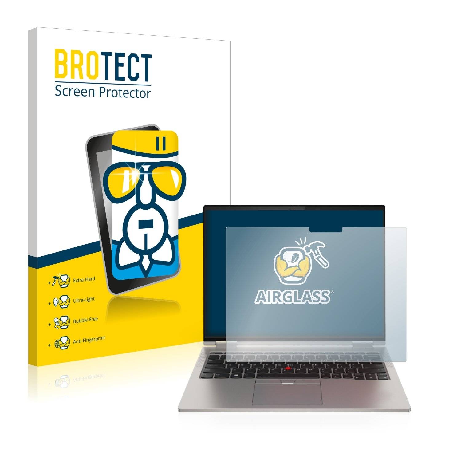 BROTECT AirGlass Schutzglas Folie für Lenovo ThinkPad X1 Titanium Yoga Gen