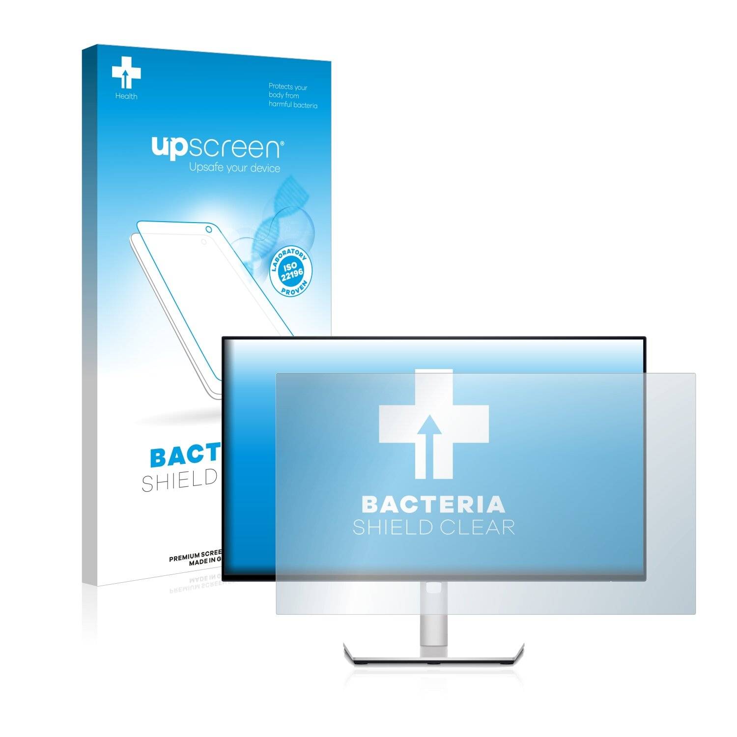 upscreen Bacteria Shield Clear Premium Antibakterielle Displayschutzfolie für Dell