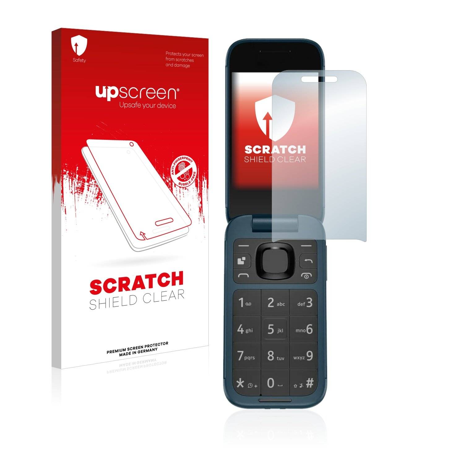 upscreen Schutzfolie für Nokia 2660 Flip Kratzschutz Anti-Fingerprint Klar