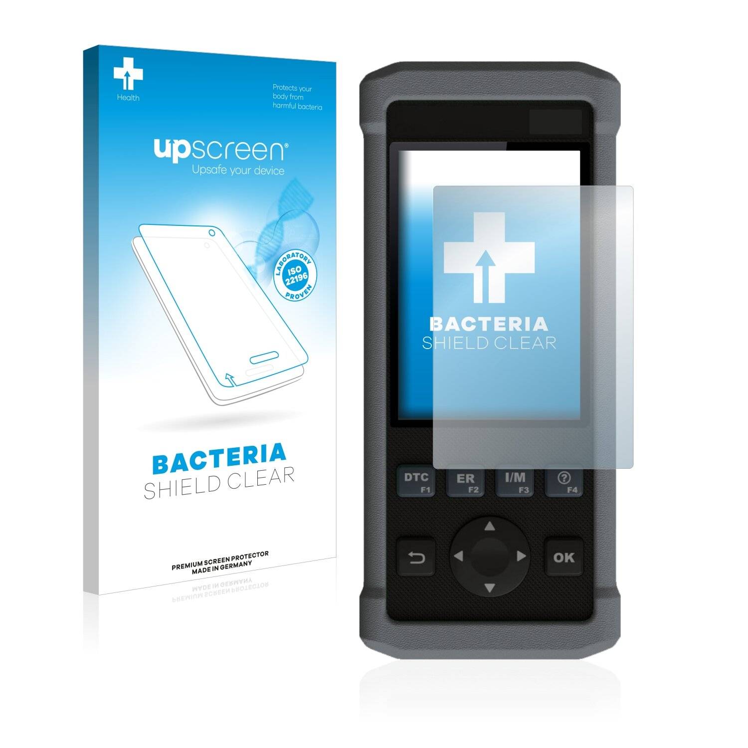 upscreen Bacteria Shield Clear Premium Antibakterielle Displayschutzfolie für Launch Creader