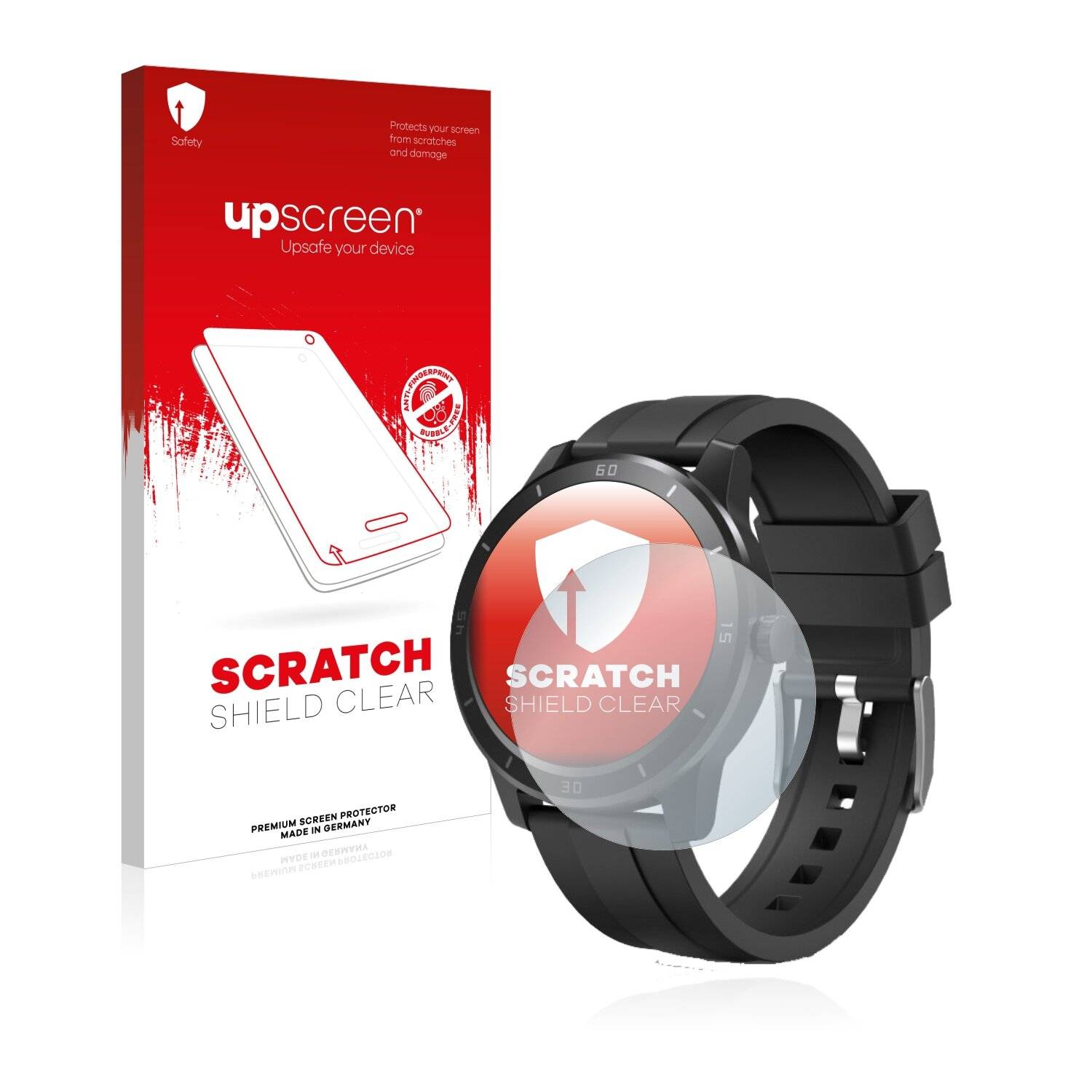 upscreen Scratch Shield Clear Premium Displayschutzfolie für Hama Fit Watch