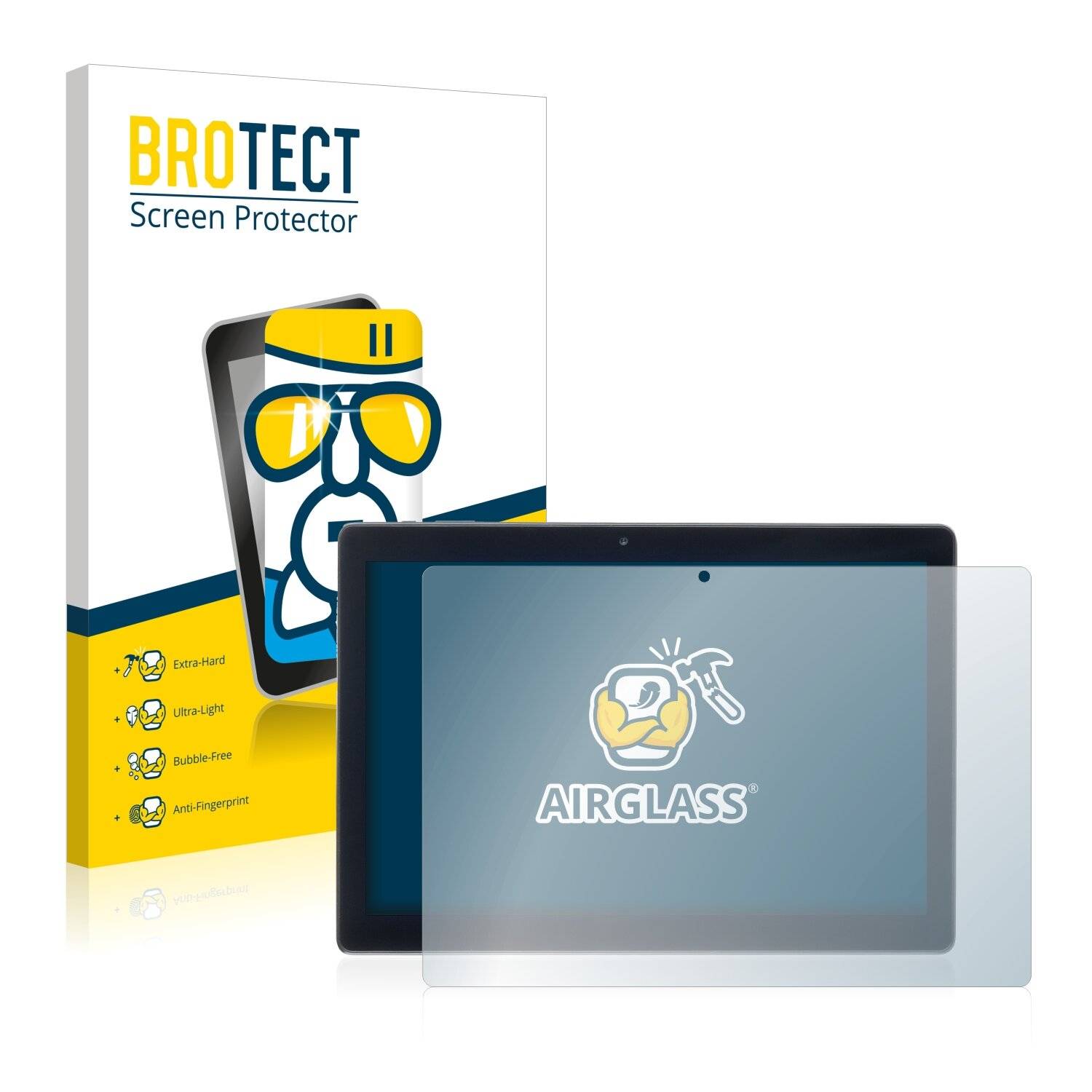 BROTECT AirGlass Flexible Schutz Glas Folie für Odys Space One 10 SE LTE Klar Transparent
