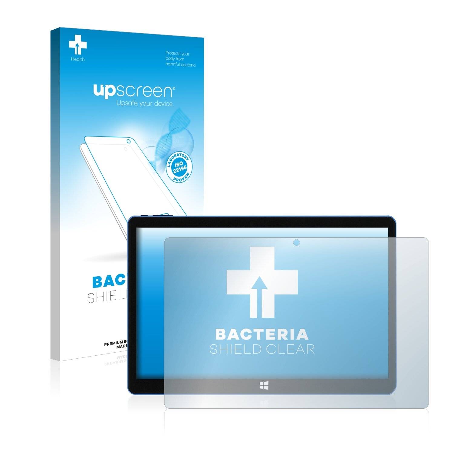 upscreen Bacteria Shield Clear Premium Antibakterielle Displayschutzfolie für Woxter Zen 10