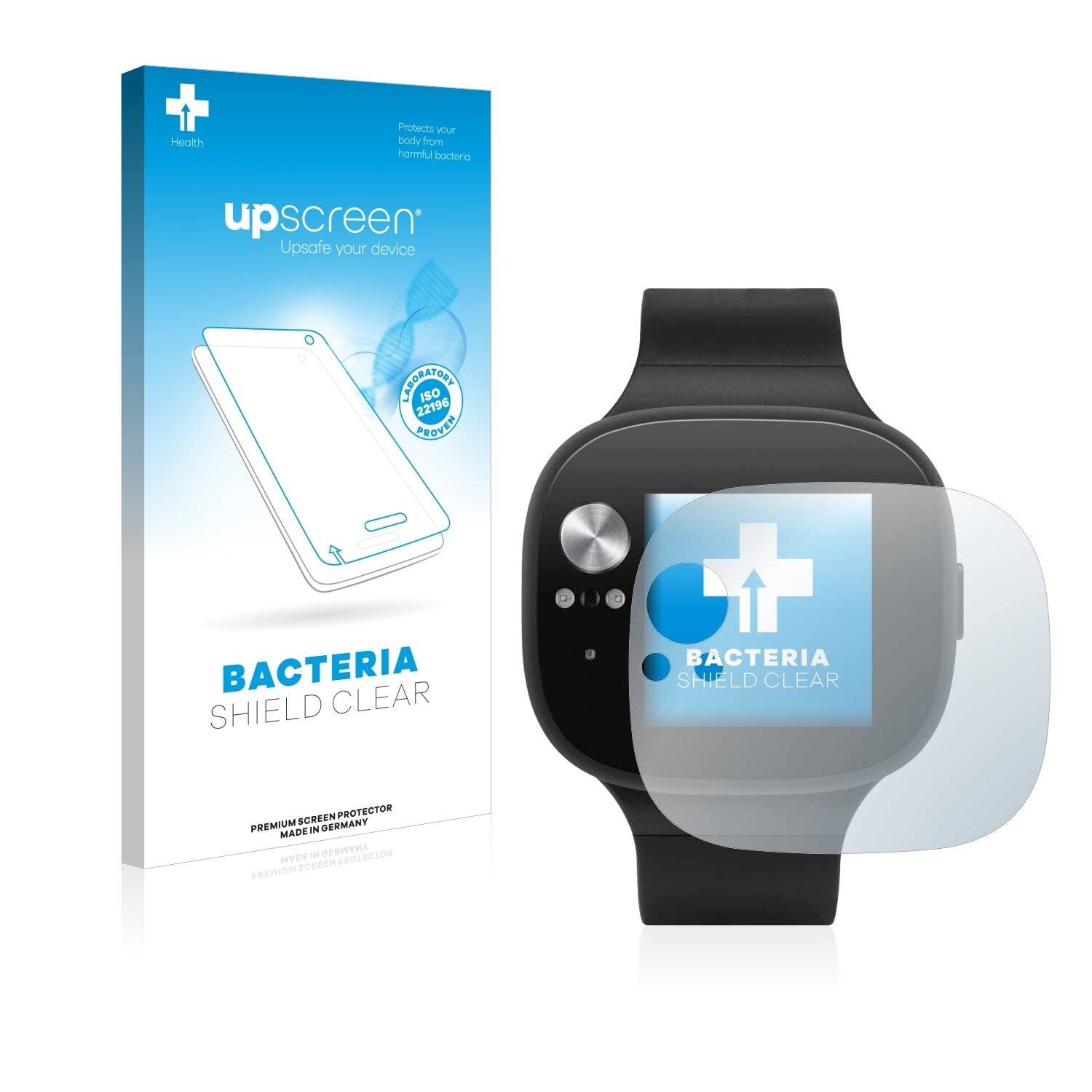 upscreen Bacteria Shield Clear Premium Antibakterielle Displayschutzfolie für Asus Vivowatch