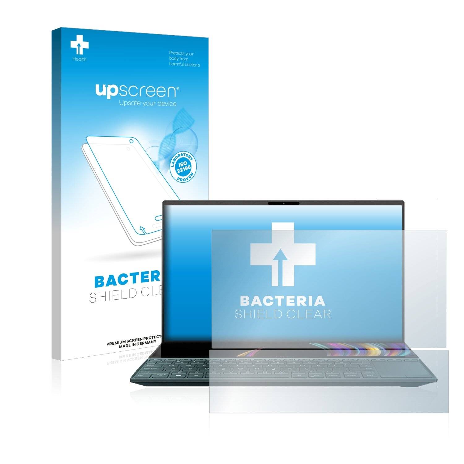 upscreen Bacteria Shield Clear Premium Antibakterielle Displayschutzfolie für Asus ZenBook