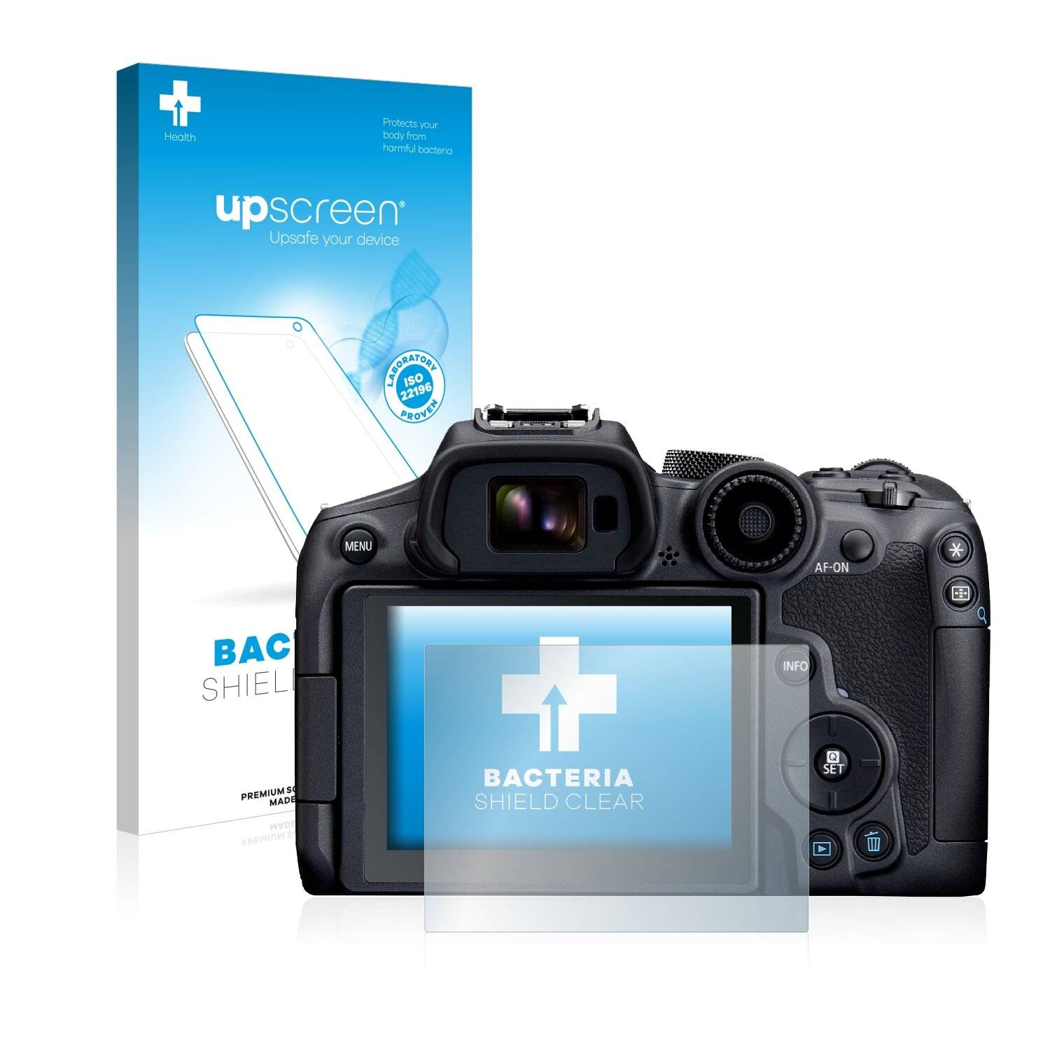 upscreen Bacteria Shield Clear Premium Antibakterielle Displayschutzfolie für Canon EOS