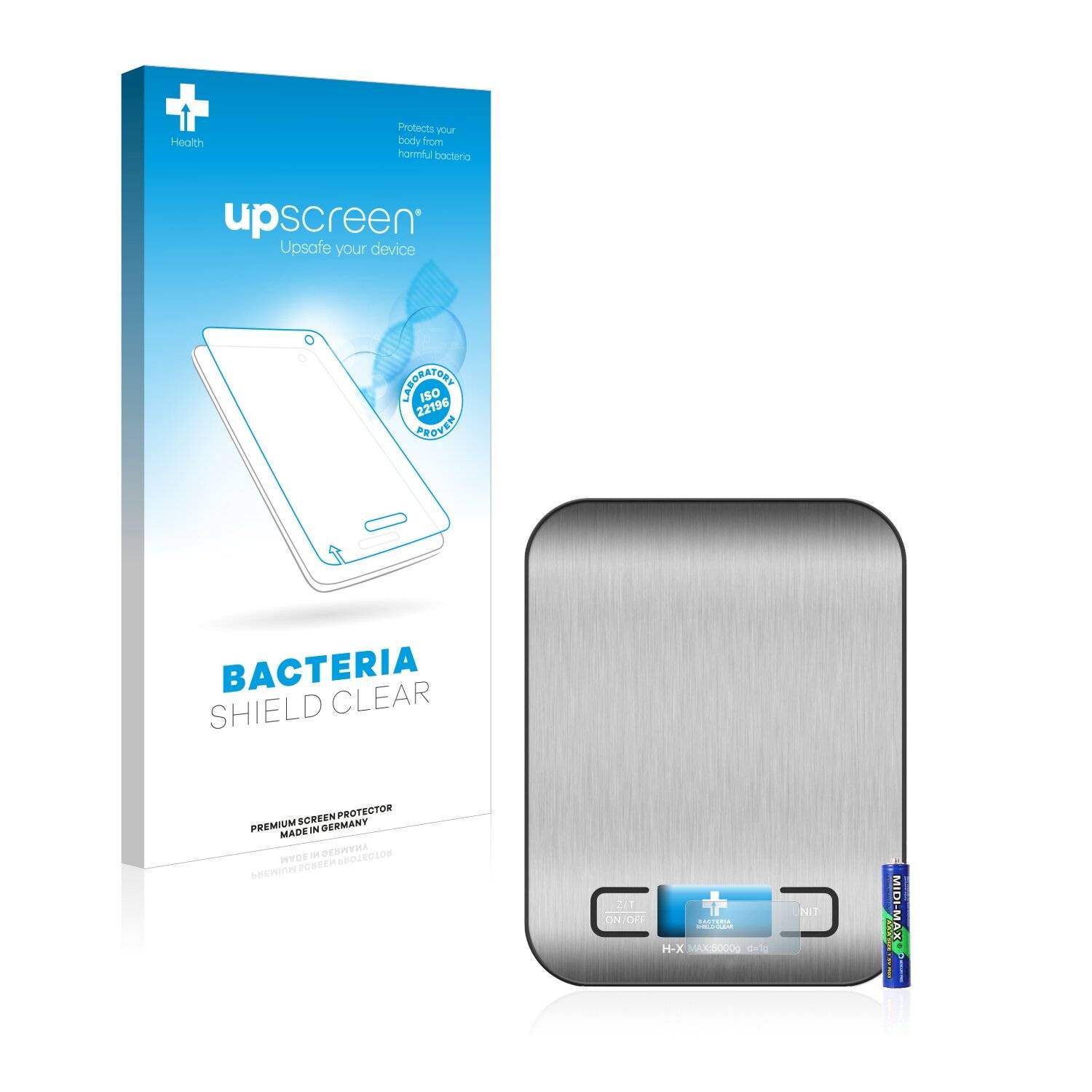 upscreen Bacteria Shield Clear Premium Antibakterielle Displayschutzfolie für Eon Eono by