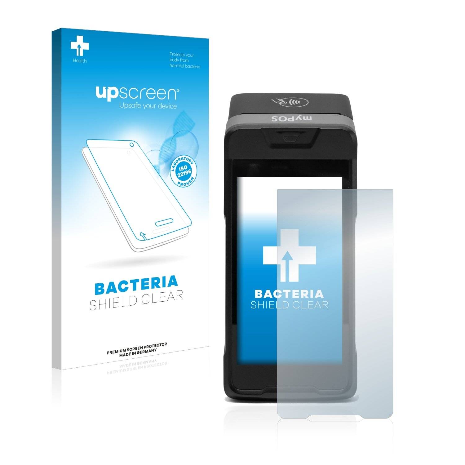 upscreen Bacteria Shield Clear Premium Antibakterielle Displayschutzfolie für myPOS