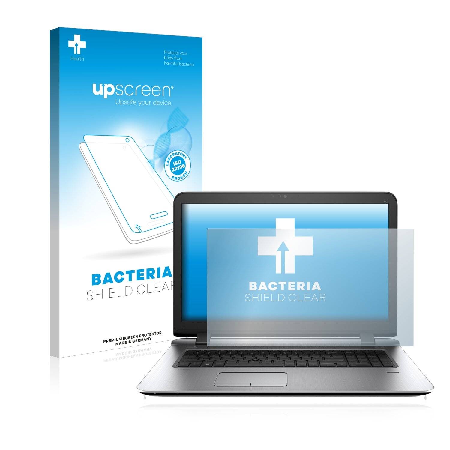 upscreen Bacteria Shield Clear Premium Antibakterielle Displayschutzfolie für HP ProBook 470
