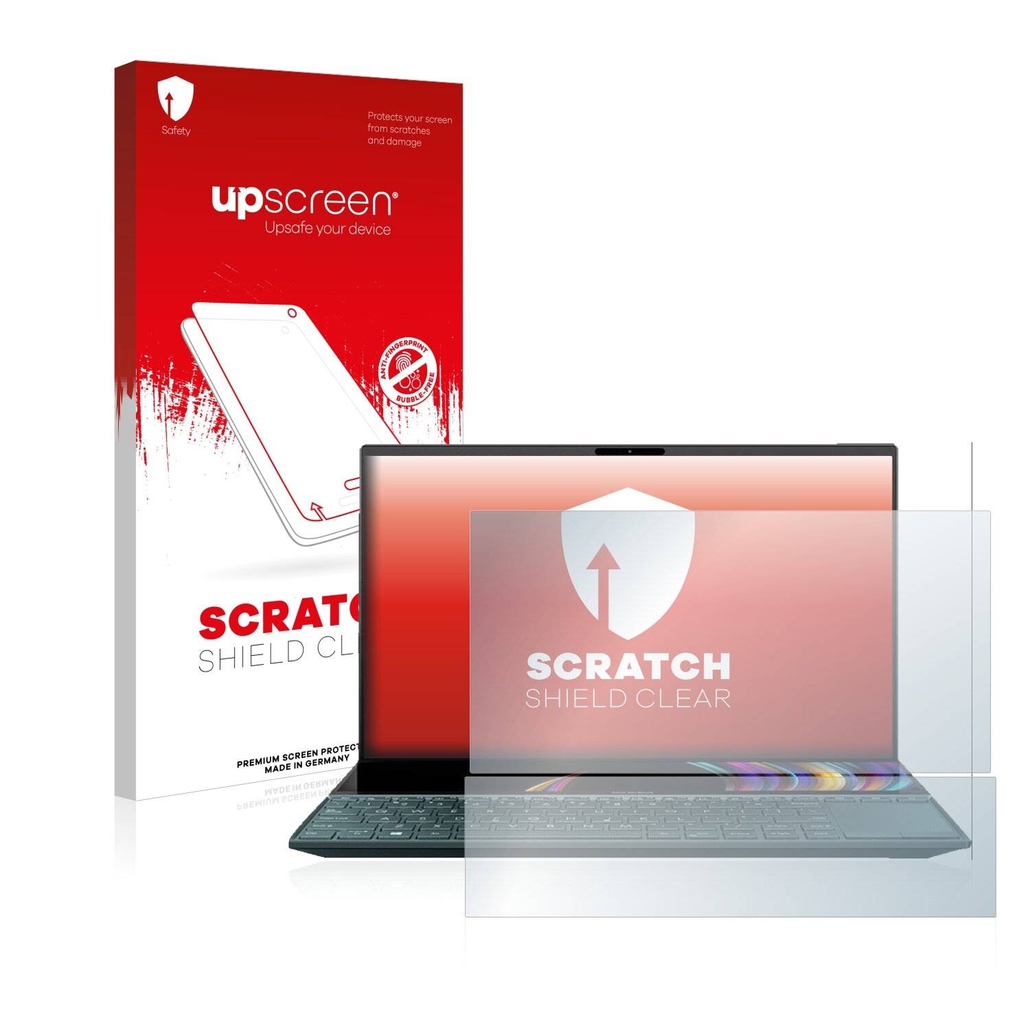 upscreen Scratch Shield Clear Premium Displayschutzfolie für Asus ZenBook Duo 14
