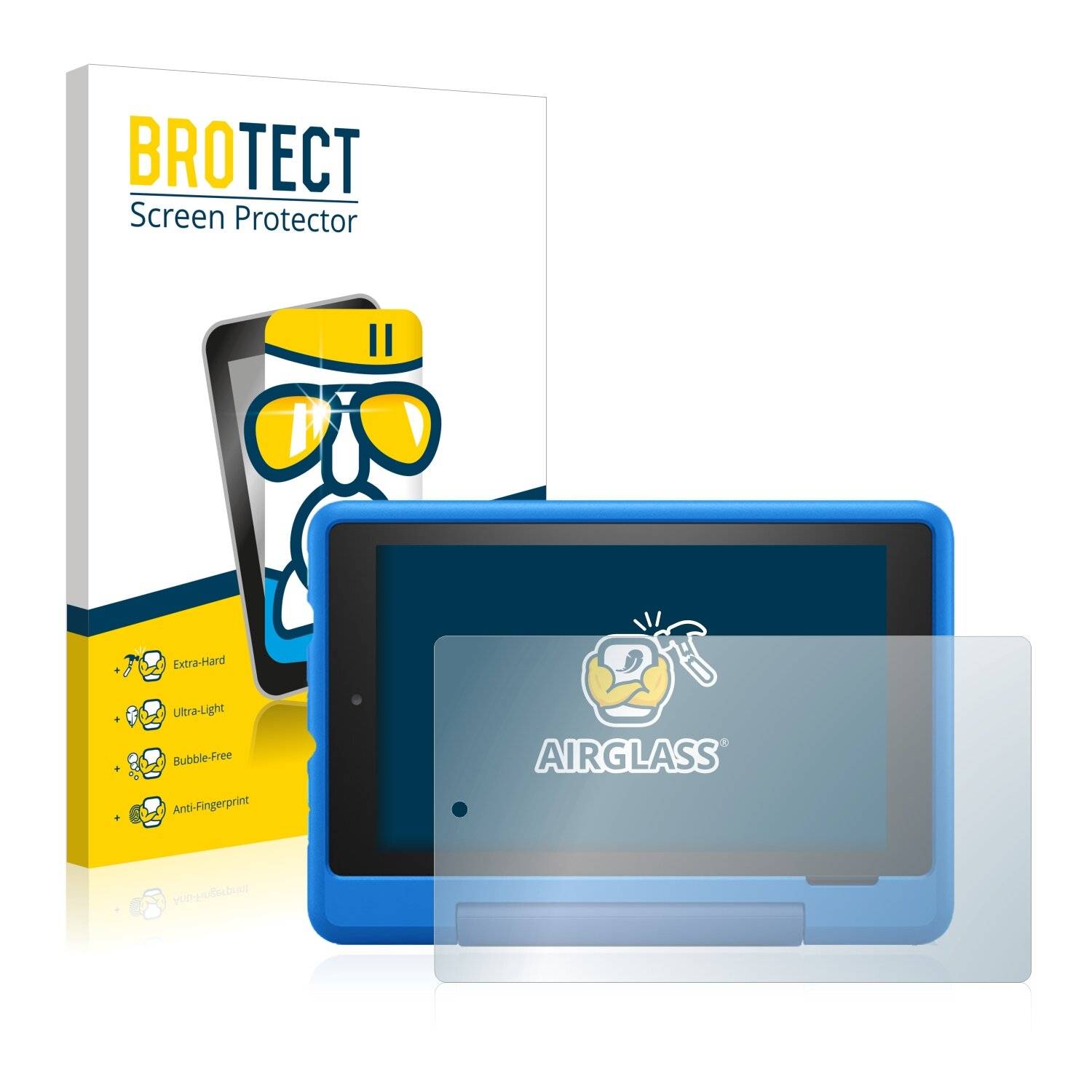 BROTECT AirGlass Schutzglas Folie für Amazon Fire 7 Kids Pro