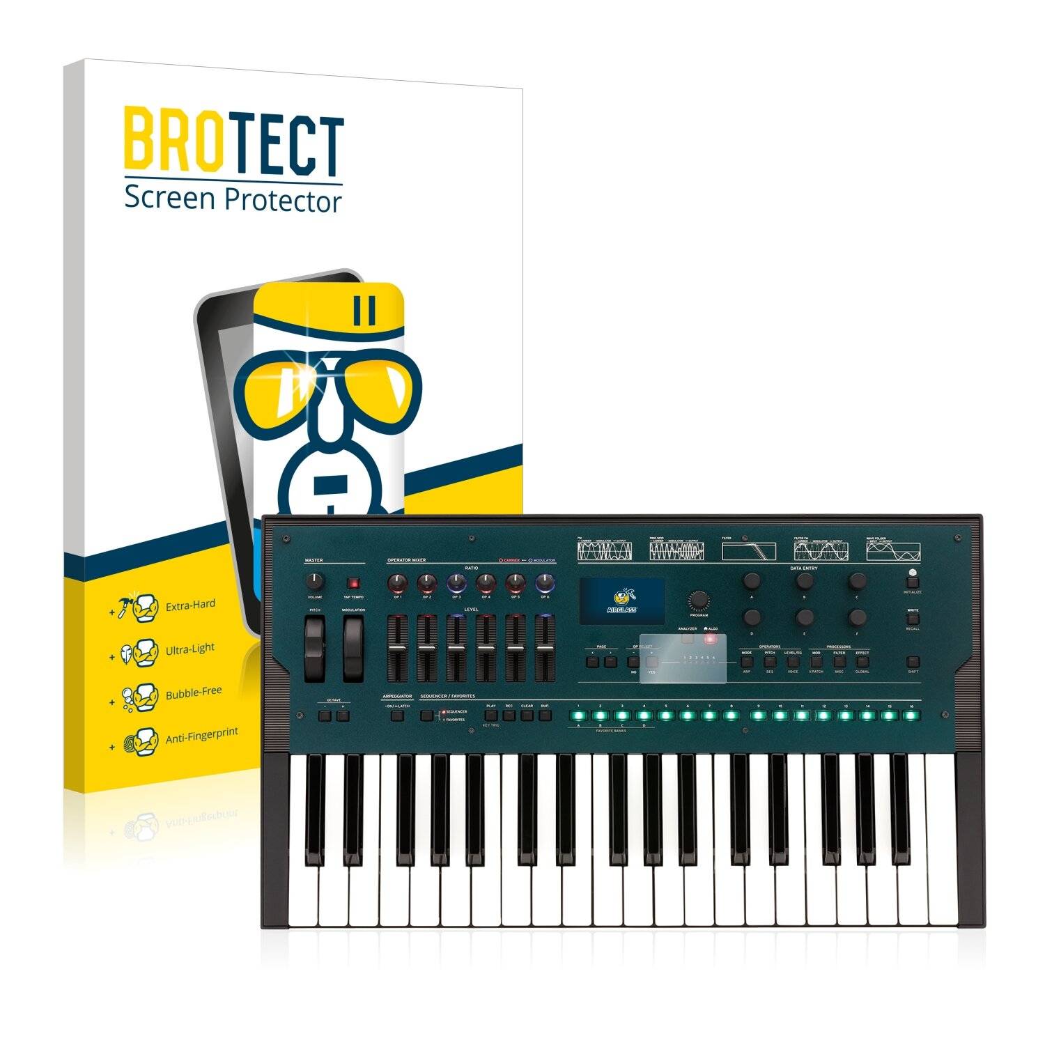 BROTECT AirGlass Schutzglas Folie für KORG opsix Altered FM