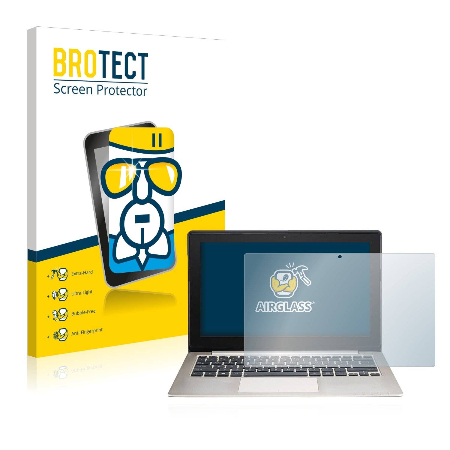 BROTECT AirGlass Schutzglas Folie für Asus Vivobook S550