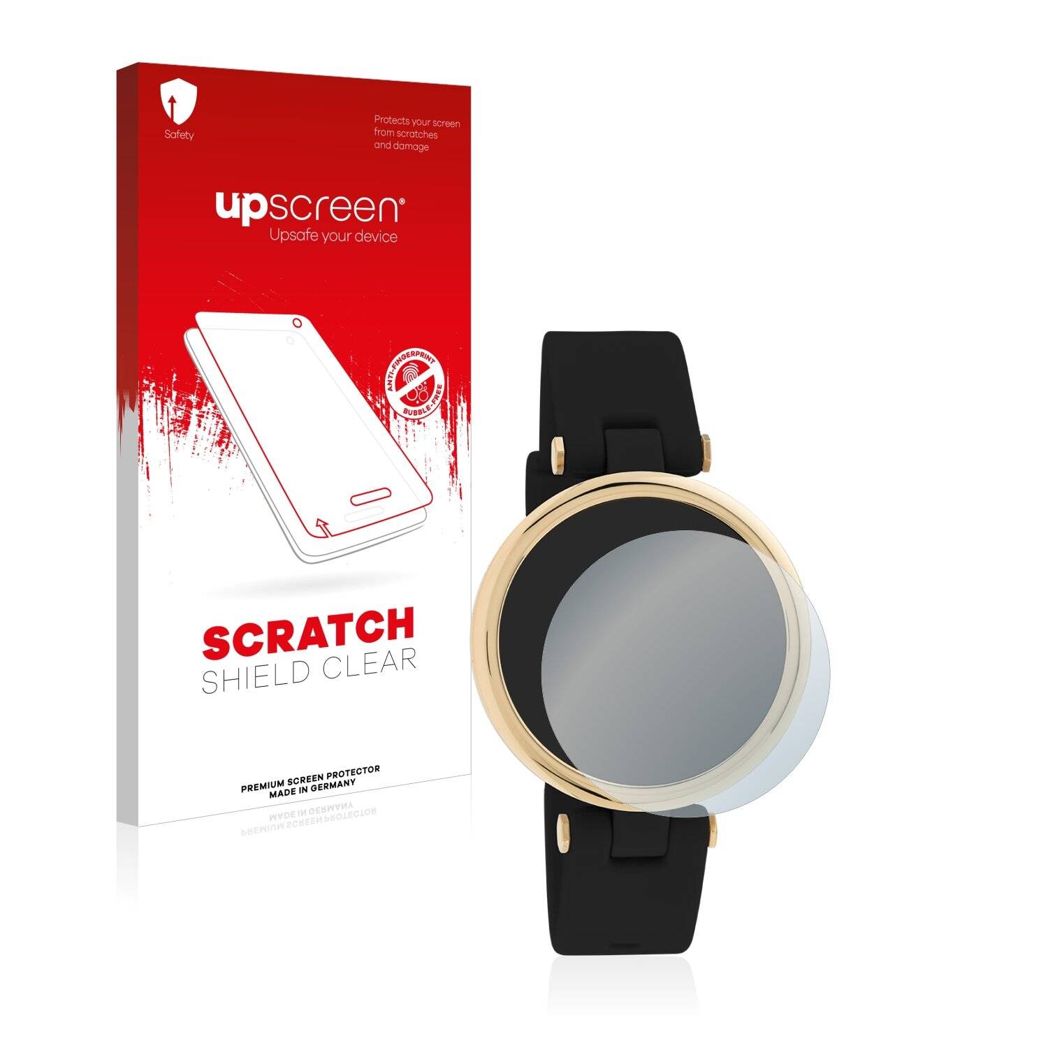 upscreen Scratch Shield Clear Premium Displayschutzfolie für Oozoo Smartwatches Q0040