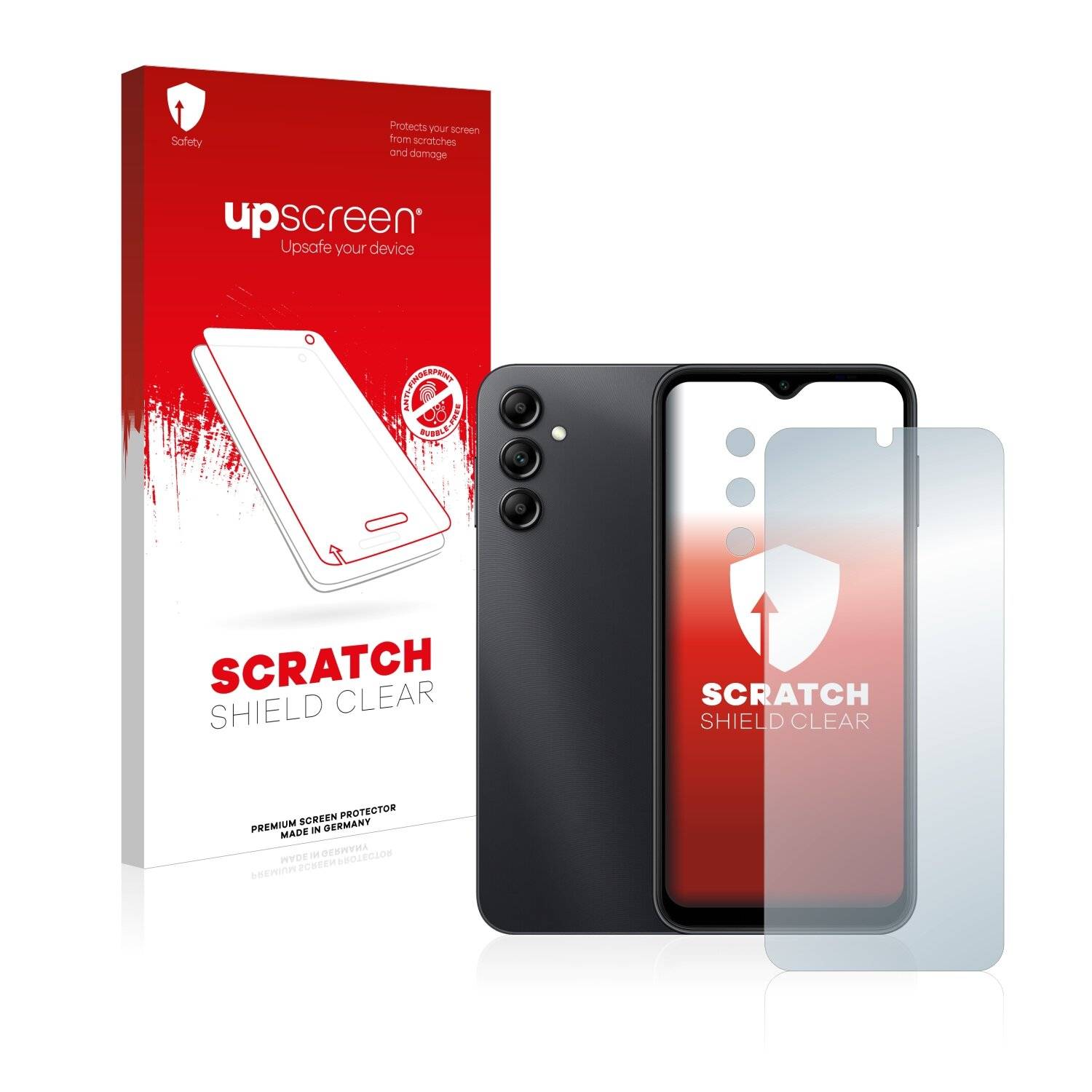 upscreen Schutzfolie für Samsung Galaxy A14 5G (Display+Kamera) Kratzschutz Anti-Fingerprint Klar