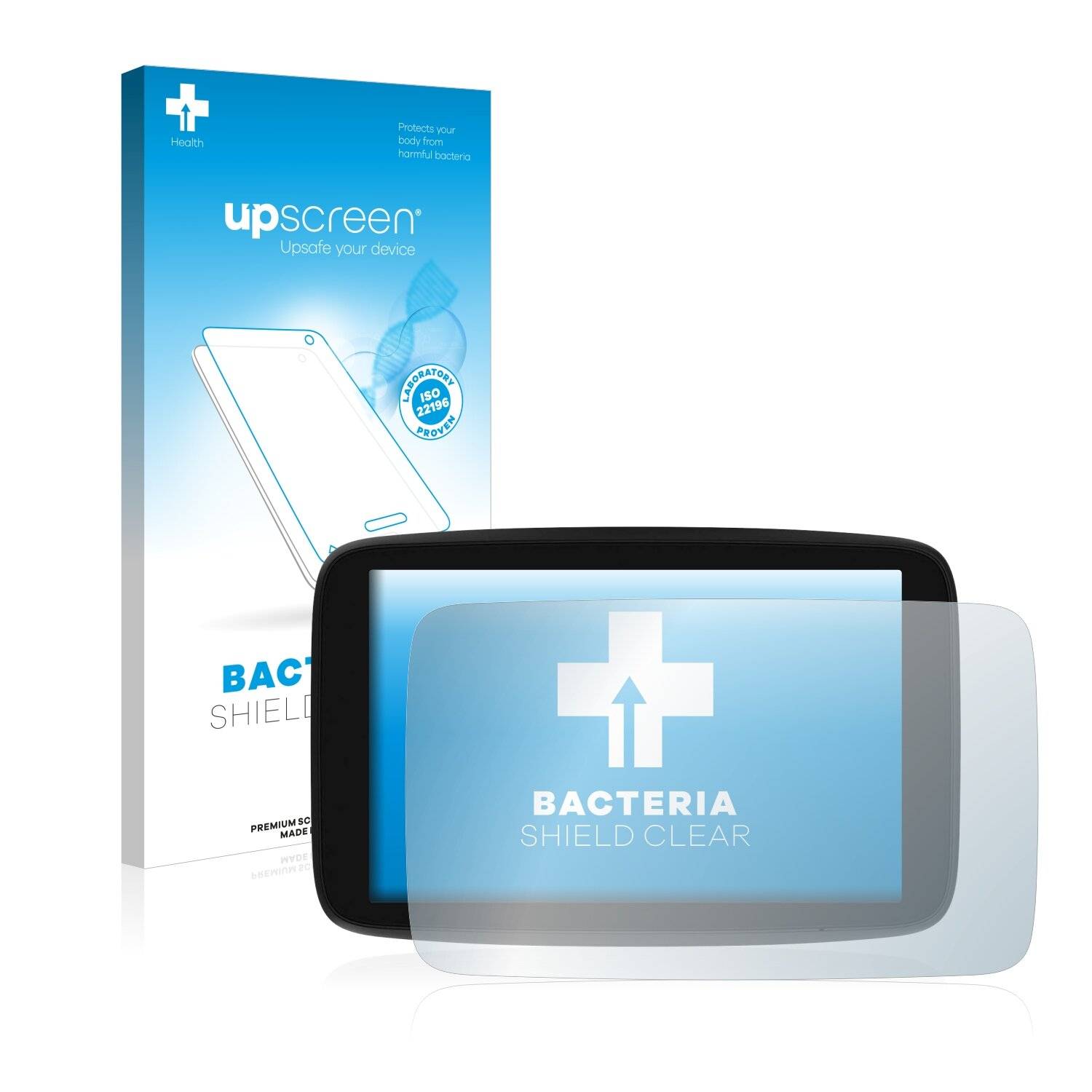 upscreen Bacteria Shield Clear Premium Antibakterielle Displayschutzfolie für TomTom GO