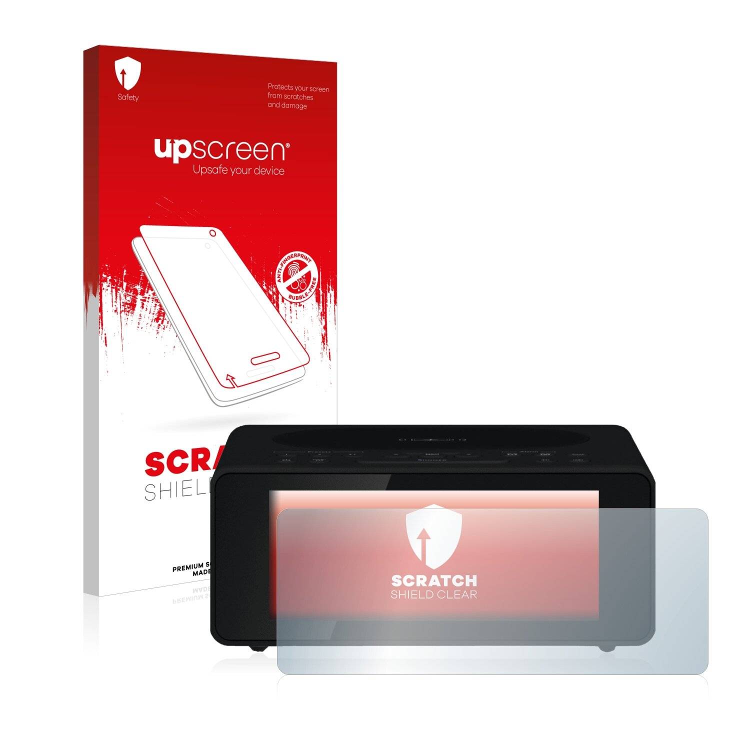 upscreen Scratch Shield Clear Premium Displayschutzfolie für TechniSat Digitradio