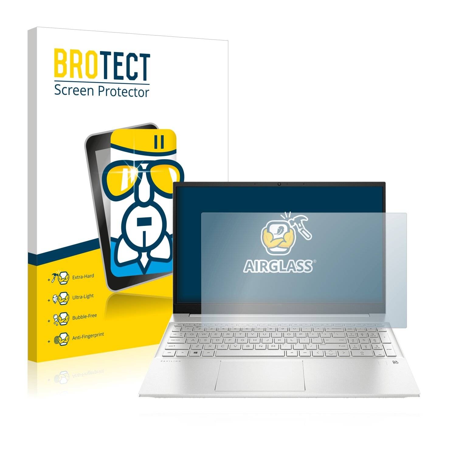 BROTECT AirGlass Schutzglas Folie für HP Pavilion