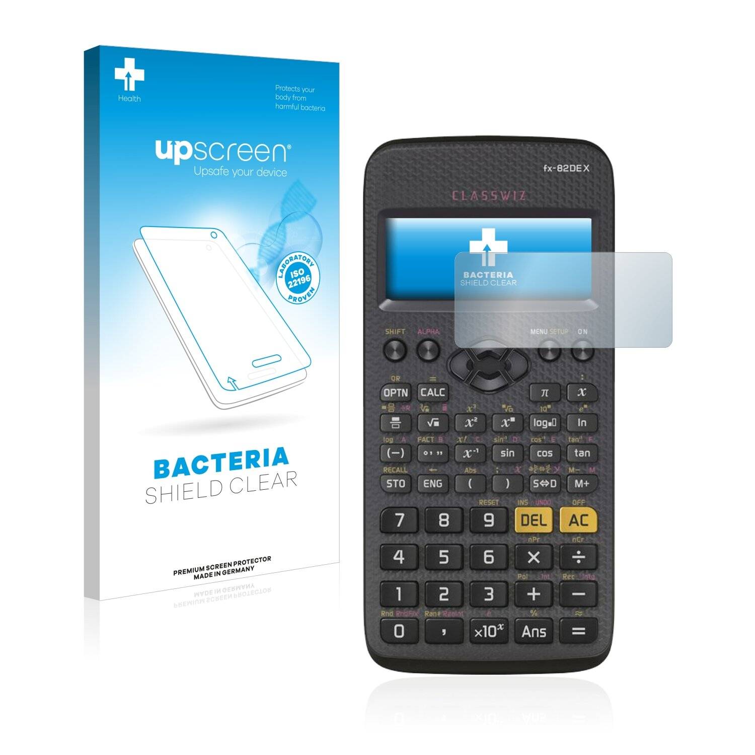 upscreen Bacteria Shield Clear Premium Antibakterielle Displayschutzfolie für Casio FX-82DE