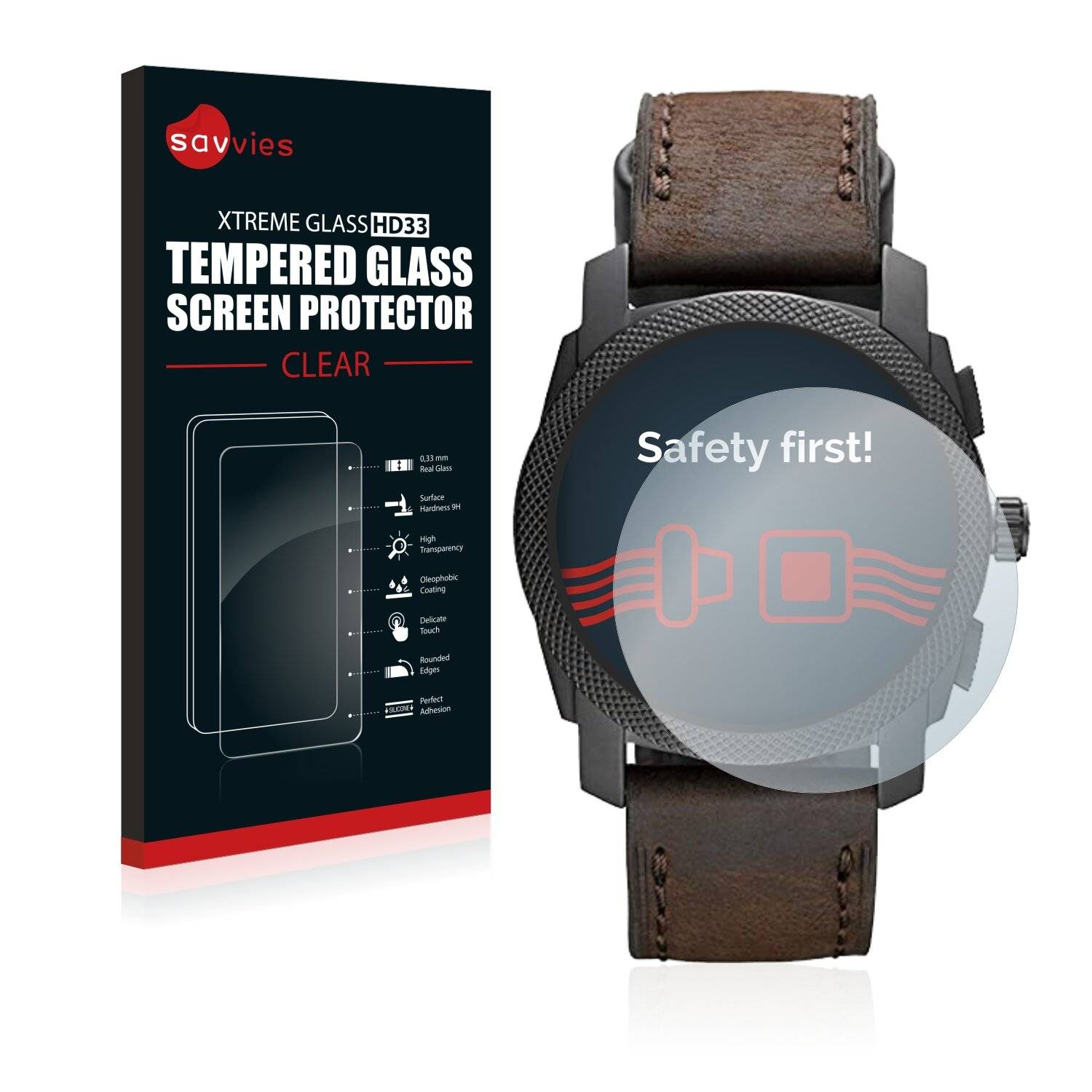 Savvies HD33 Clear Schutzglas für Fossil