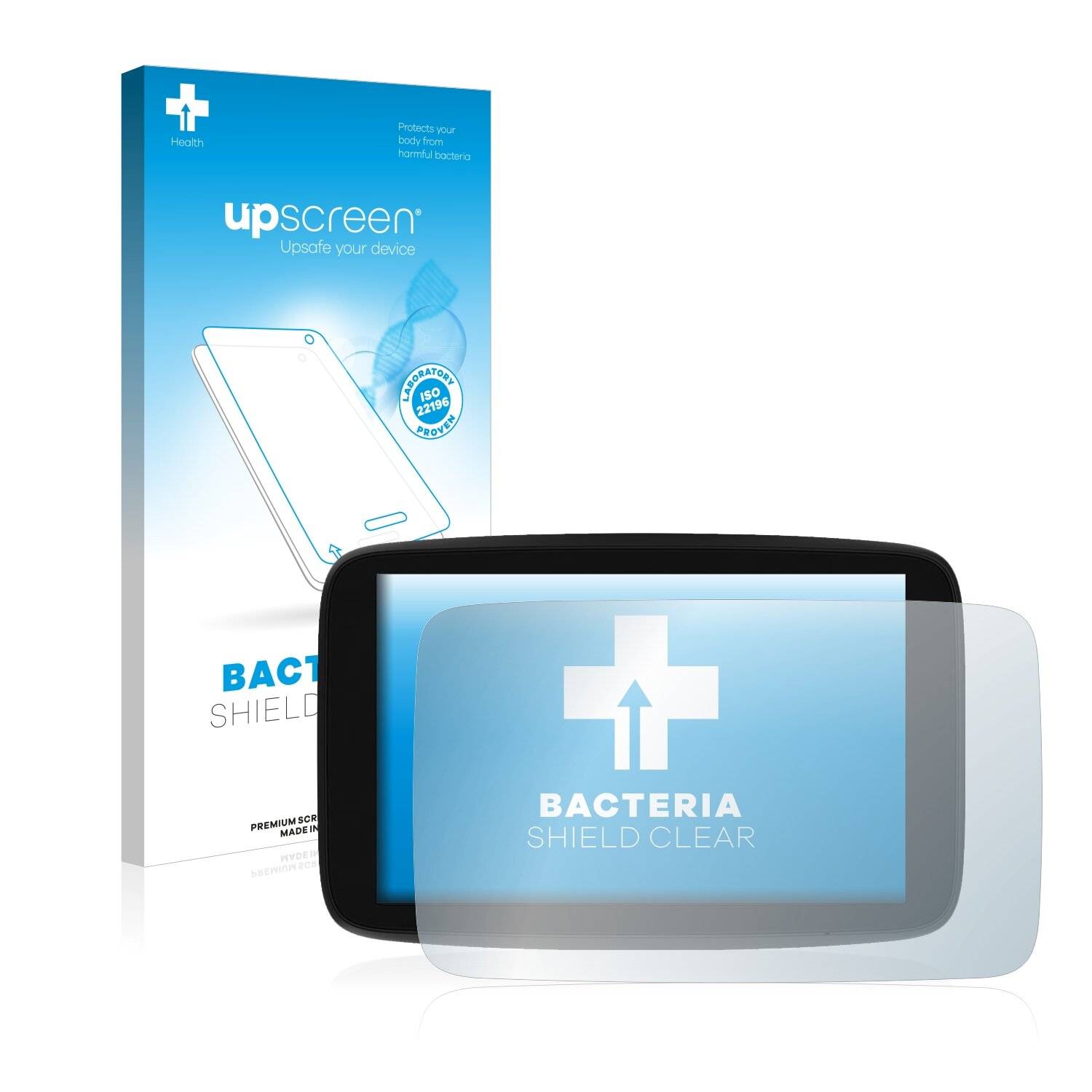 upscreen Bacteria Shield Clear Premium Antibakterielle Displayschutzfolie für TomTom GO