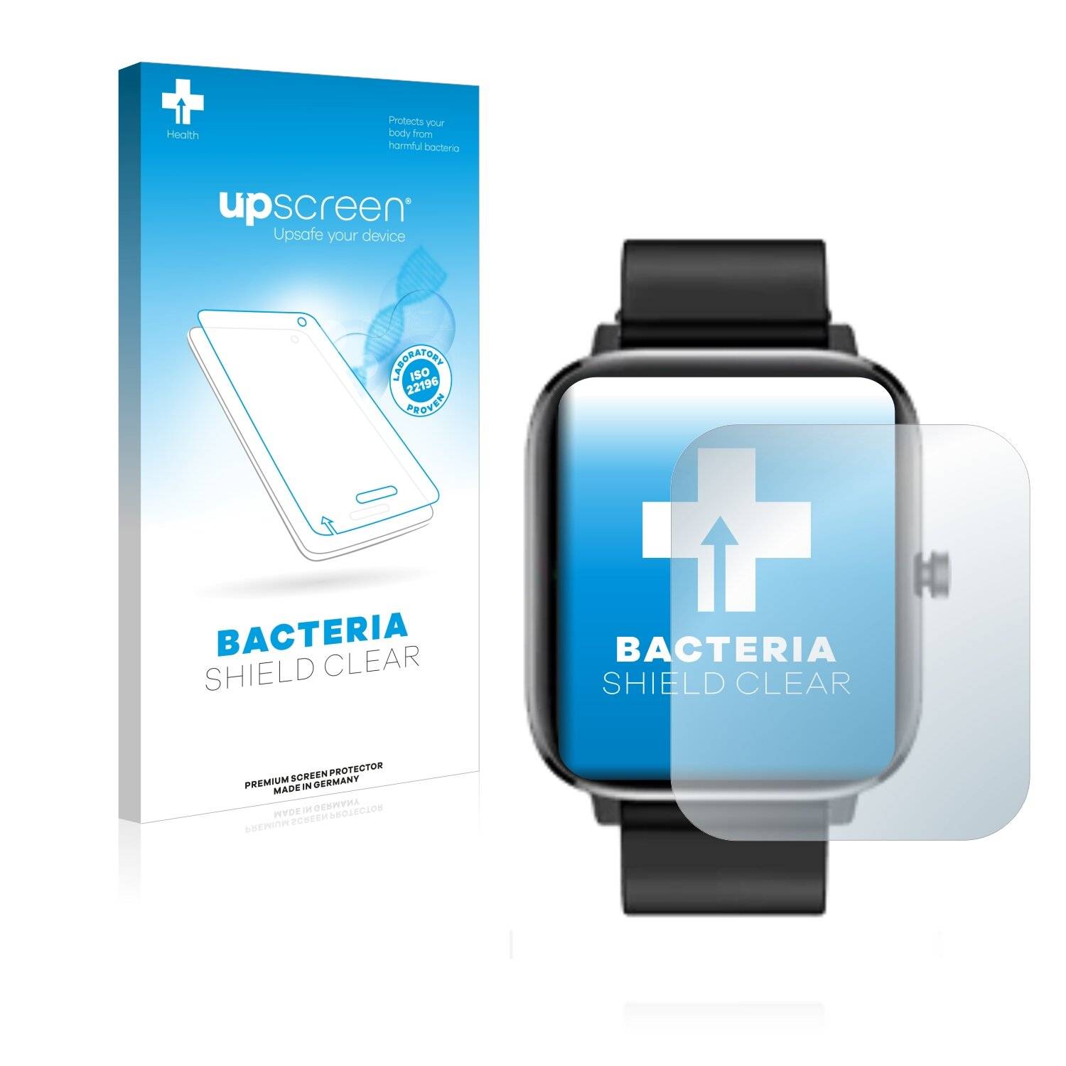 upscreen Bacteria Shield Clear Premium Antibakterielle Displayschutzfolie für XWatch Pro