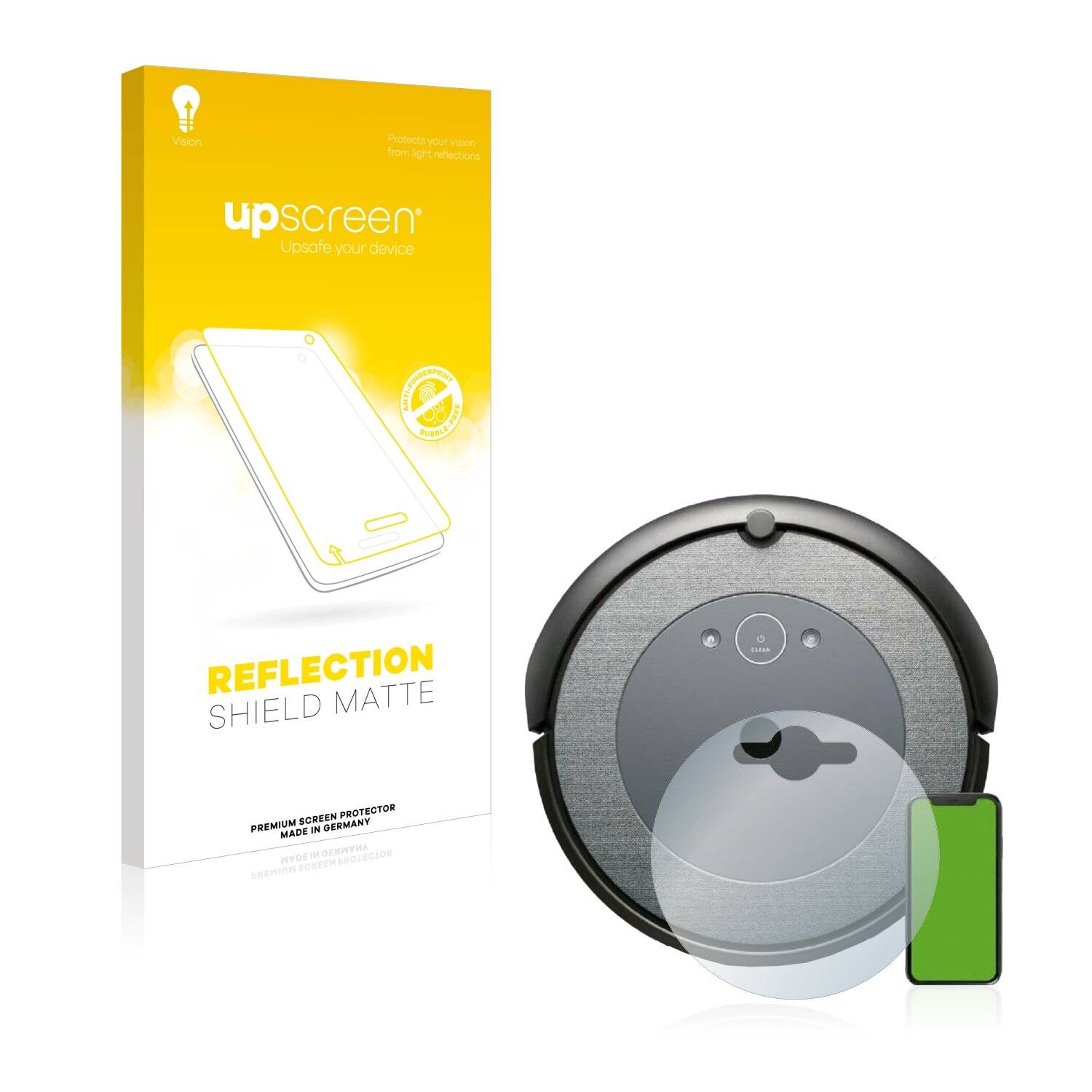 upscreen Reflection Shield Matte Premium Displayschutzfolie für iRobot Roomba