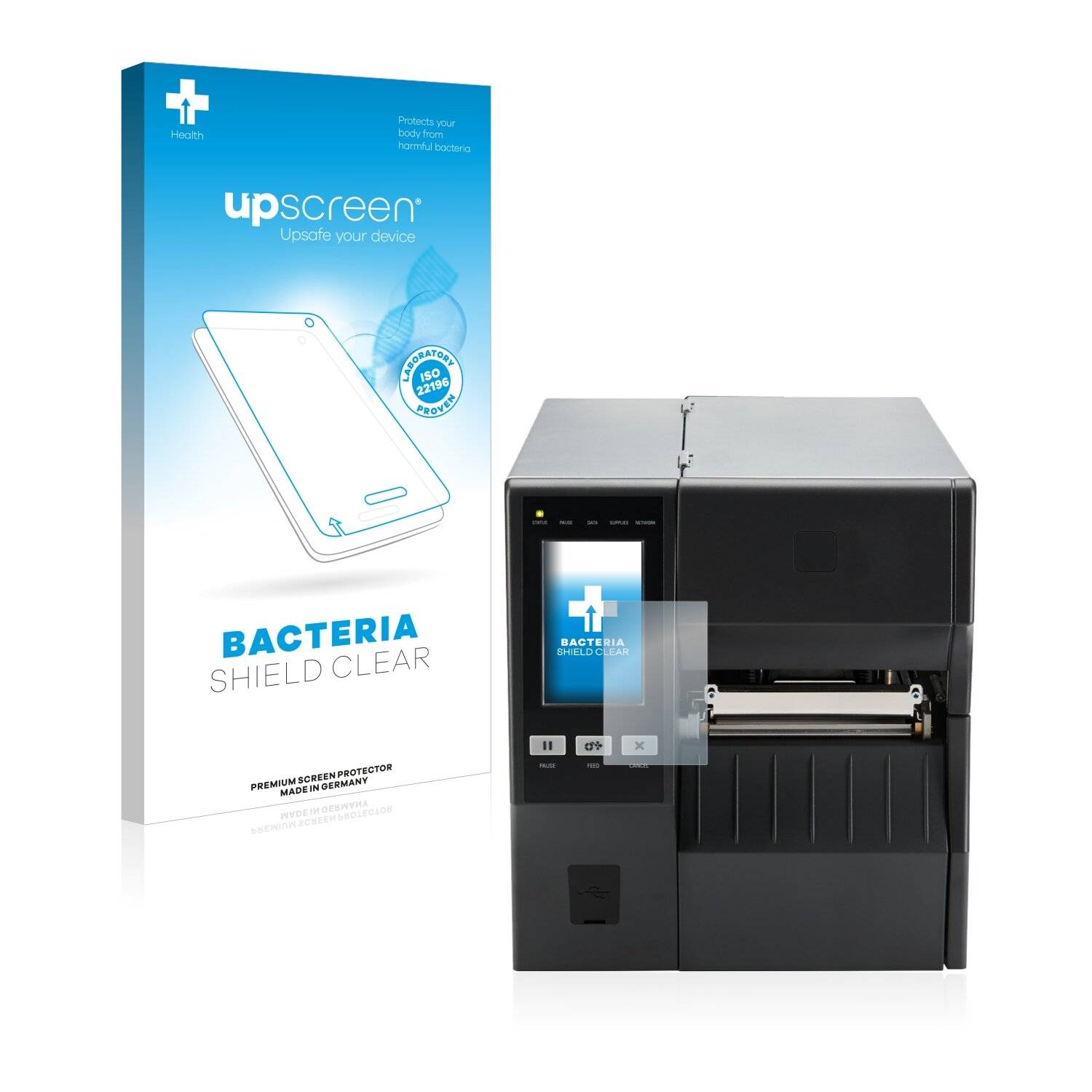 upscreen Bacteria Shield Clear Premium Antibakterielle Displayschutzfolie für Zebra