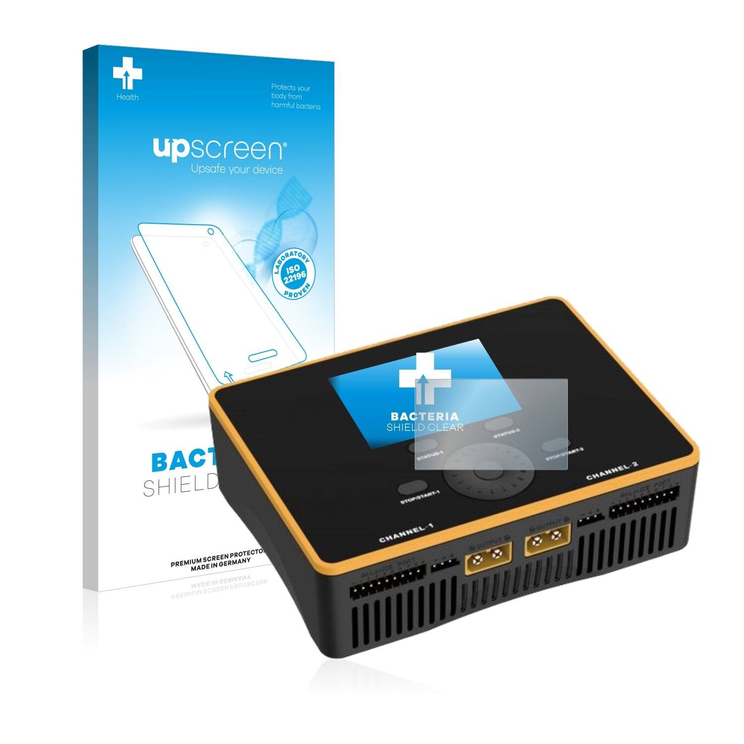 upscreen Bacteria Shield Clear Premium Antibakterielle Displayschutzfolie für Junsi iCharger
