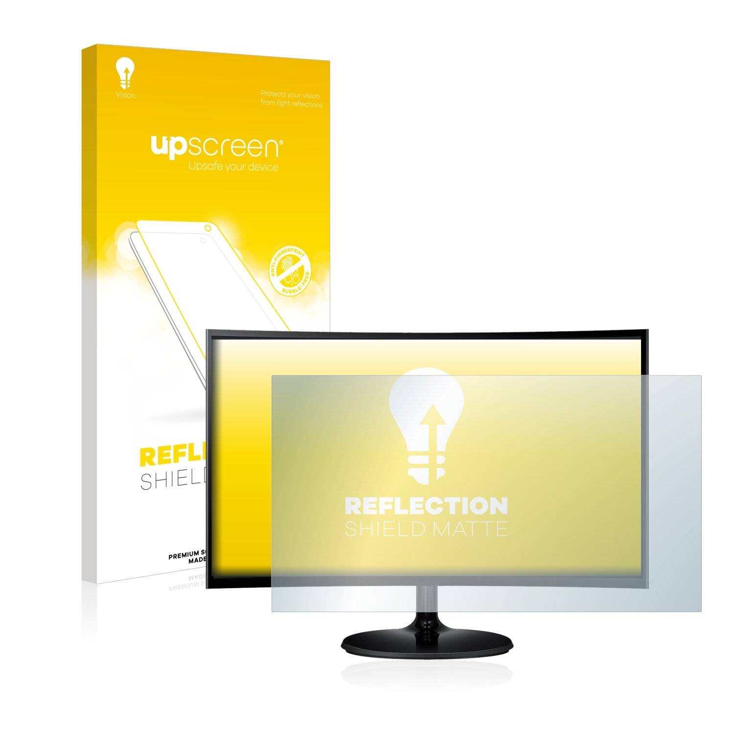 upscreen Reflection Shield Matte Premium Displayschutzfolie für Samsung Curved Monitor