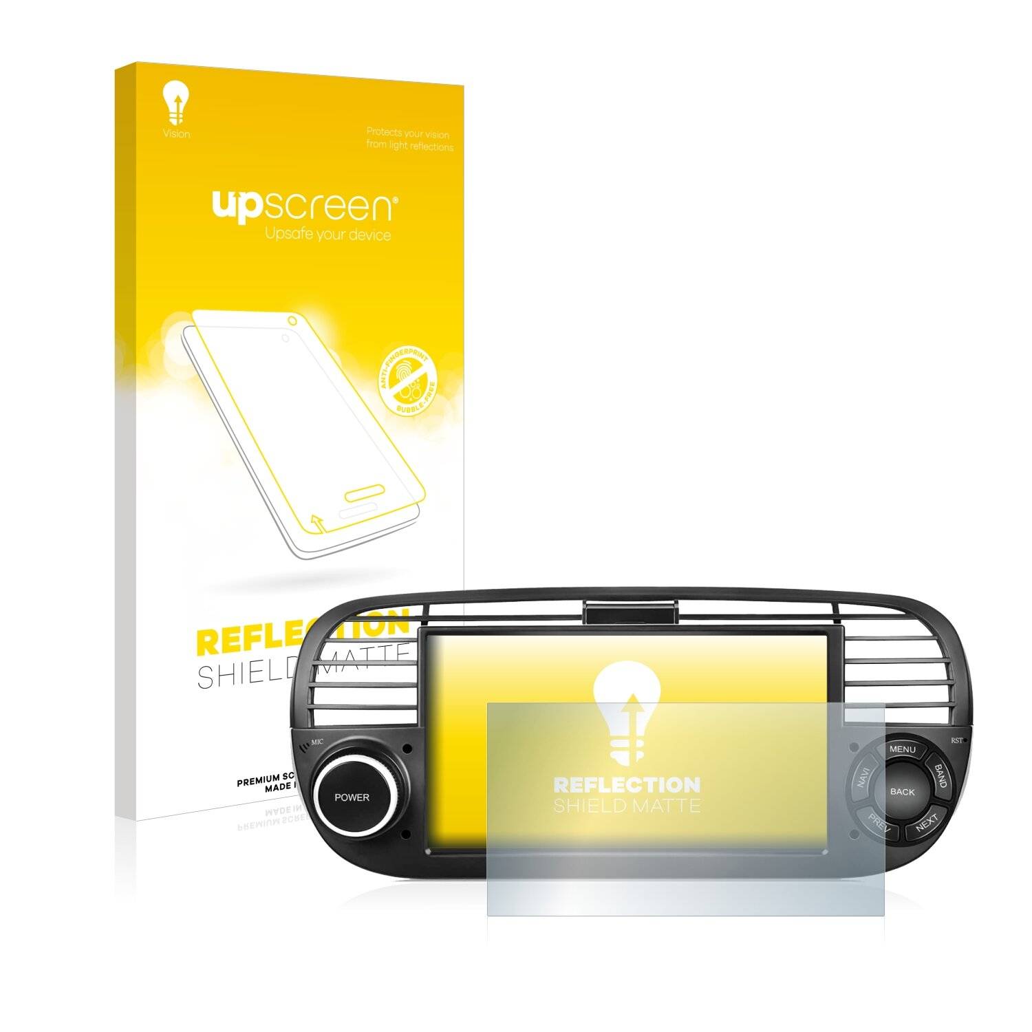 upscreen Reflection Shield Matte Premium Displayschutzfolie für Fiat Hikity