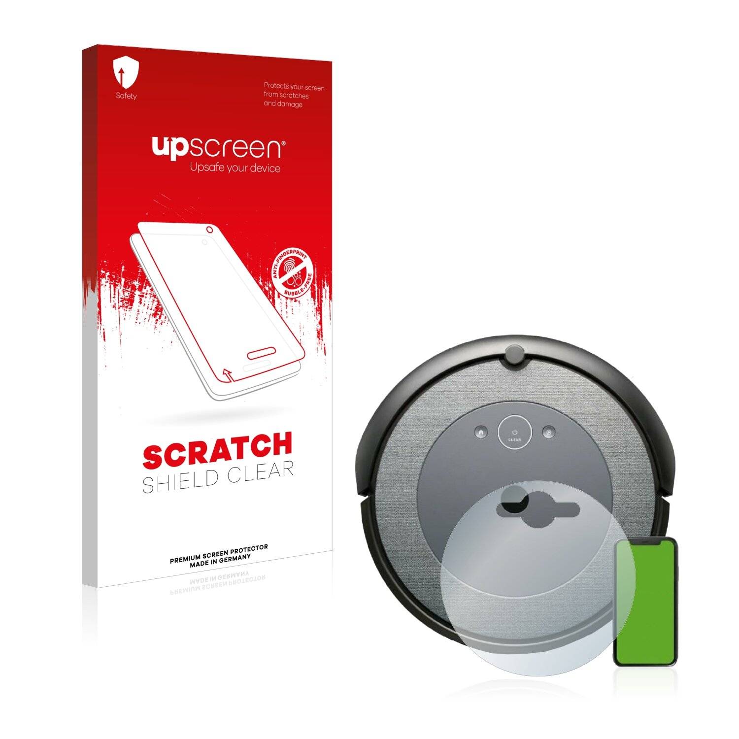 upscreen Scratch Shield Clear Premium Displayschutzfolie für iRobot Roomba