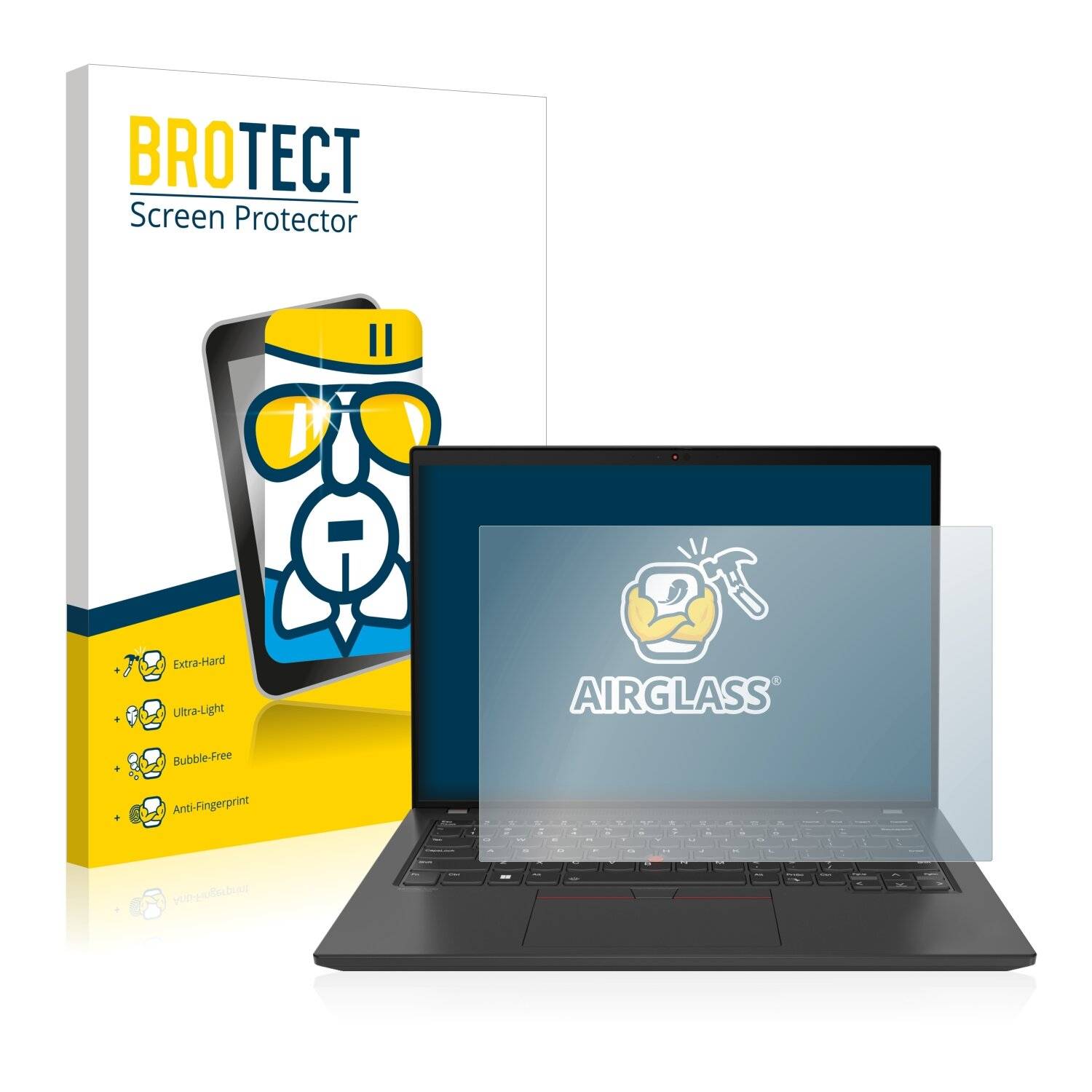 BROTECT AirGlass Flexible Schutz Glas Folie für Lenovo ThinkPad T14 Gen 3 Klar Transparent