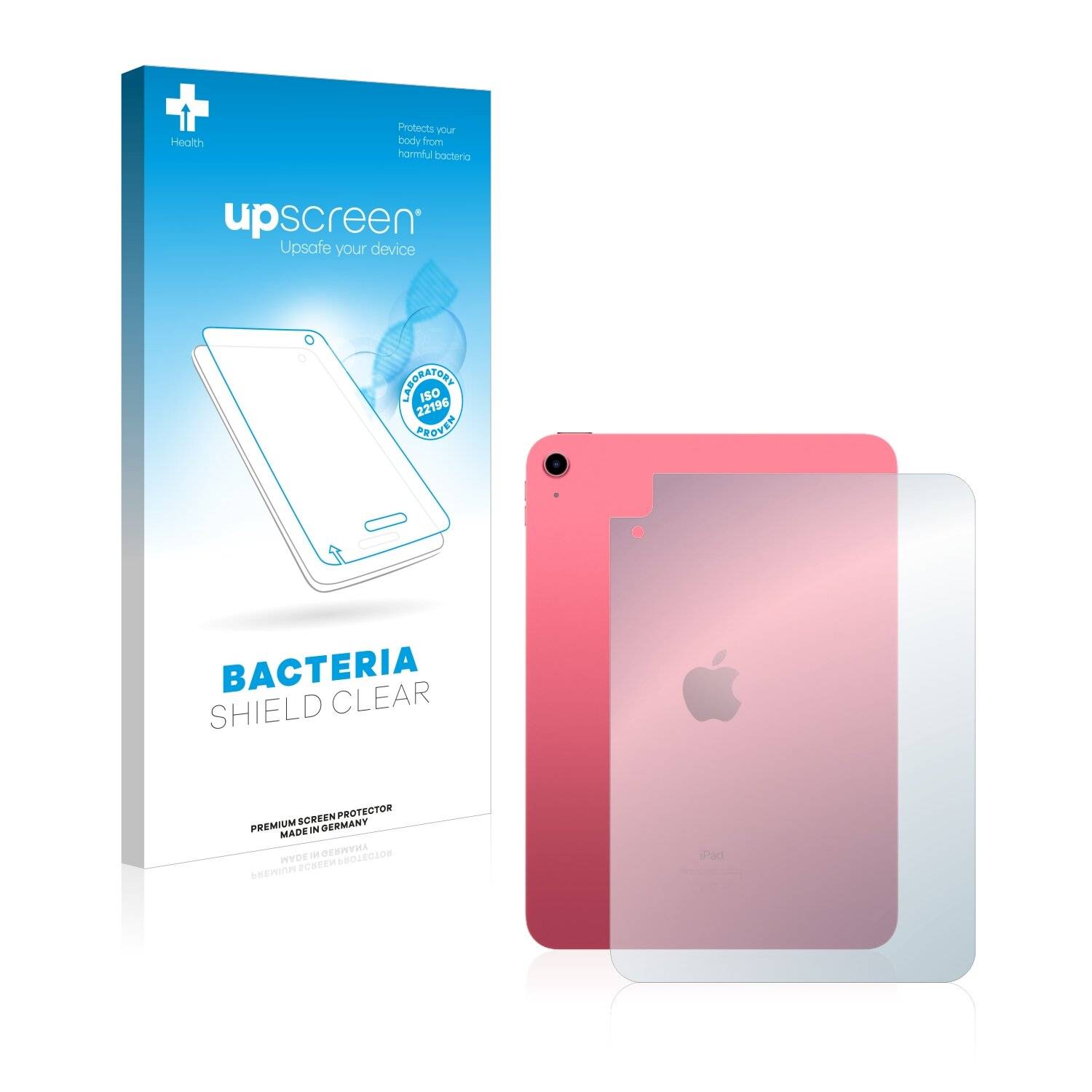 upscreen Bacteria Shield Clear Premium Antibakterielle Displayschutzfolie für Apple iPad