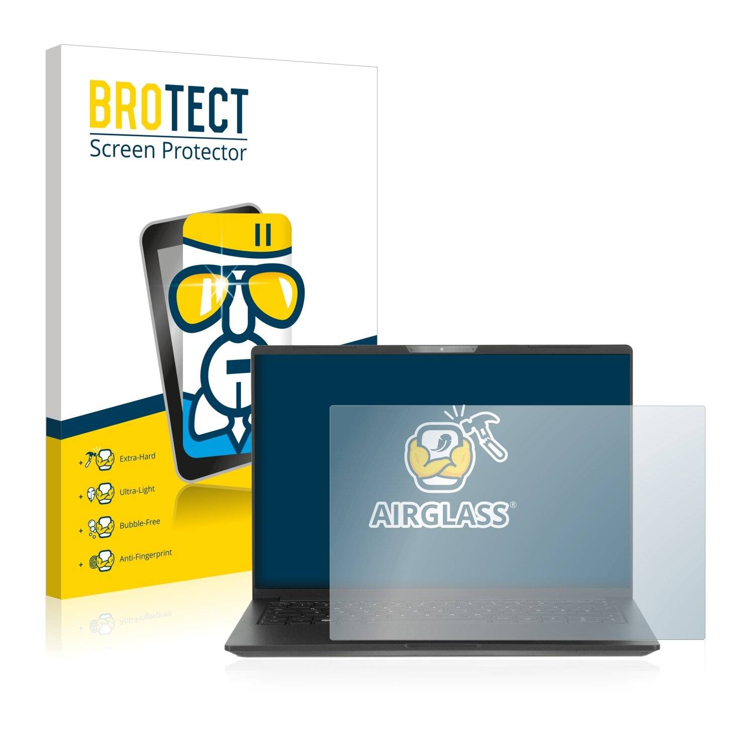 BROTECT AirGlass Schutzglas Folie für Tuxedo InfinityBook Pro 14