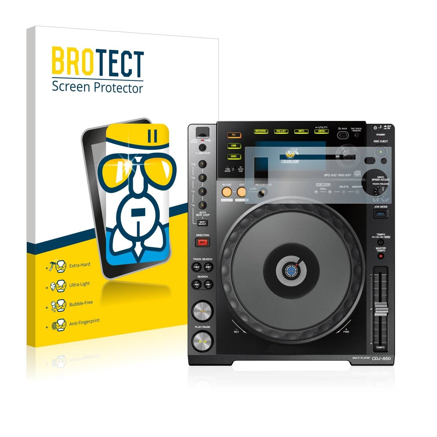 BROTECT AirGlass Schutzglas Folie für Pioneer