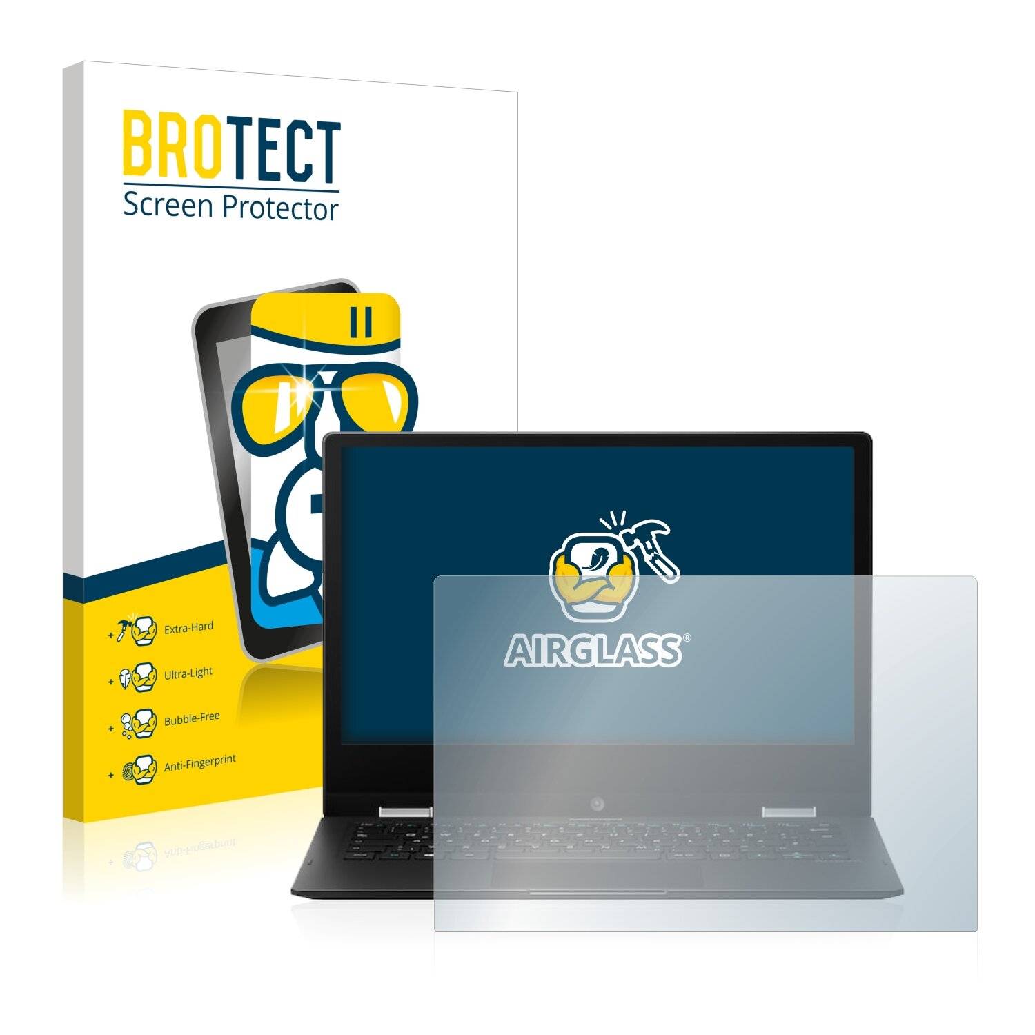 BROTECT AirGlass Flexible Schutz Glas Folie für MEDION Akoya E3223 Klar Transparent