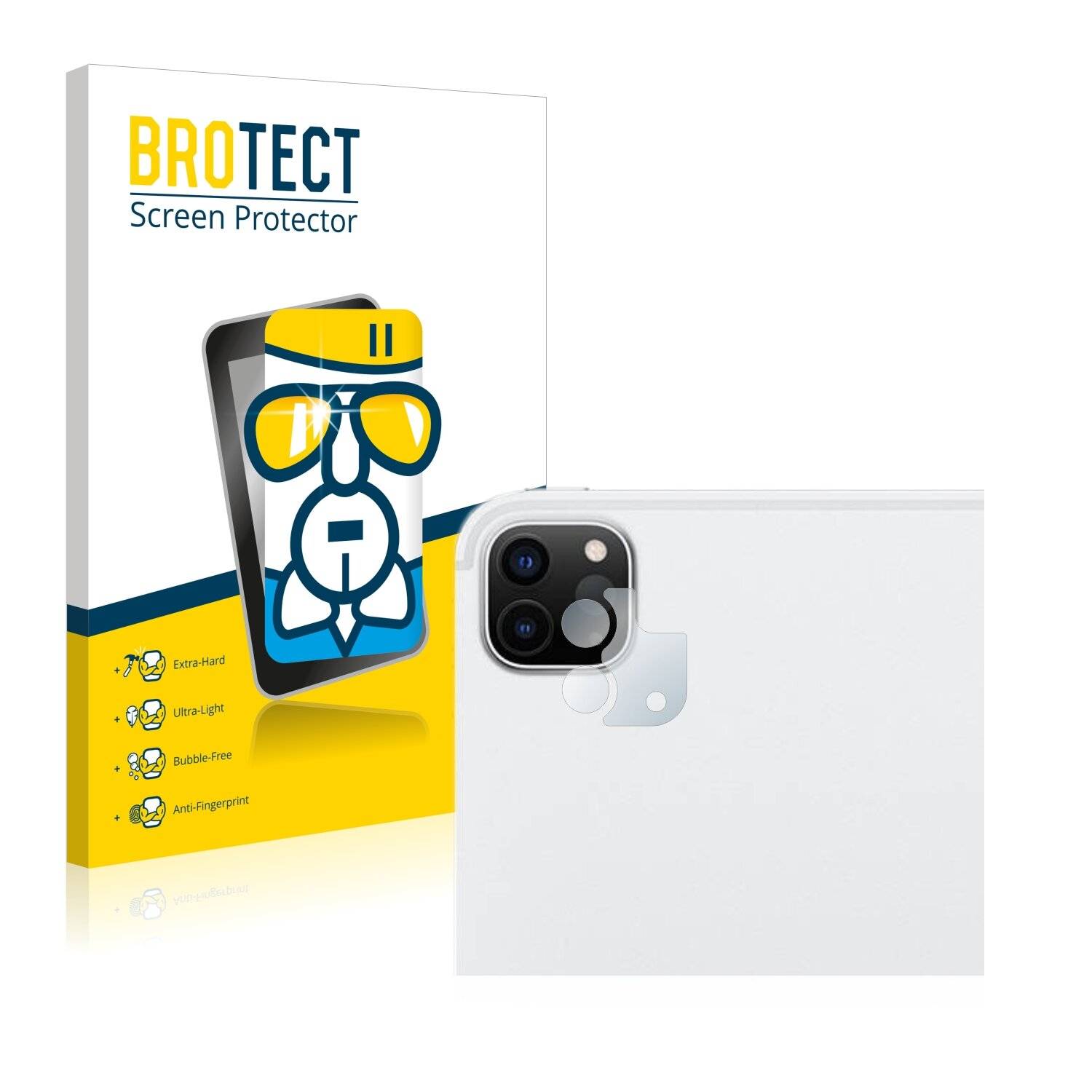 BROTECT AirGlass Flexible Schutz Glas Folie für Apple iPad Pro 12.9" 2022 (NUR Kameraschutz) Klar Transparent