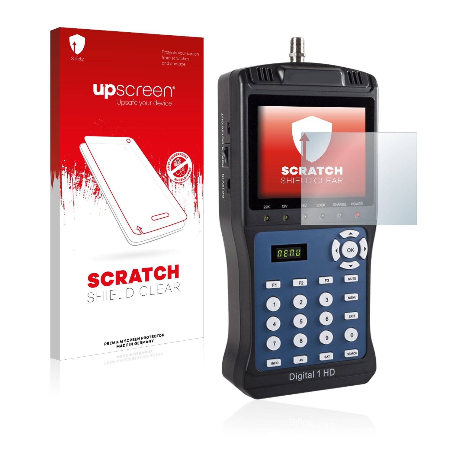 upscreen Scratch Shield Clear Premium Displayschutzfolie für Megasat Satmessgerät Digital 1
