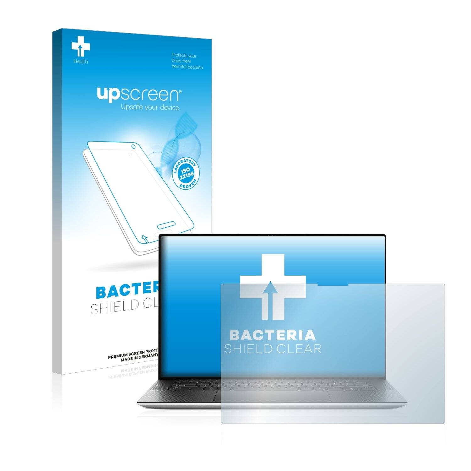 upscreen Bacteria Shield Clear Premium Antibakterielle Displayschutzfolie für Dell XPS 15