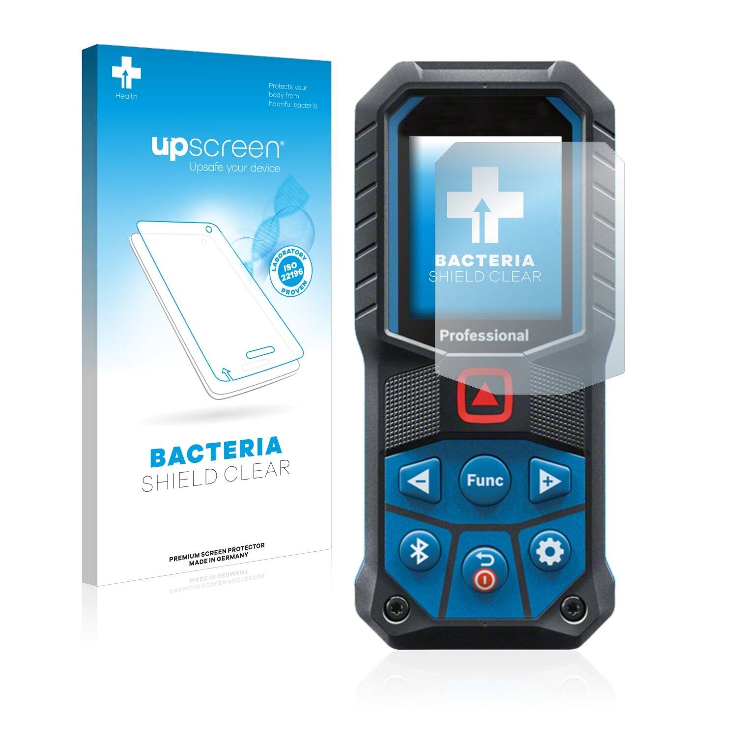upscreen Bacteria Shield Clear Premium Antibakterielle Displayschutzfolie für Bosch GLM