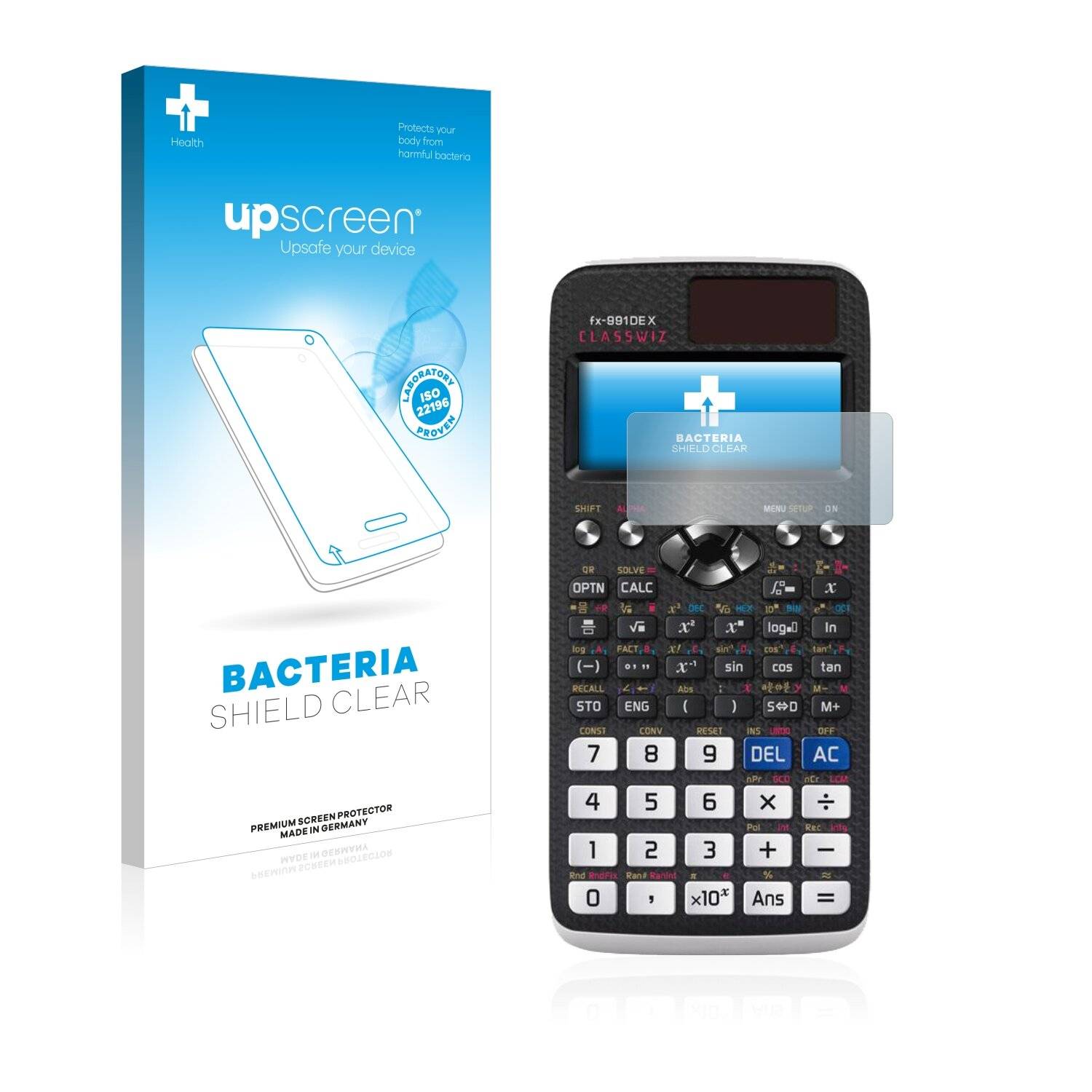 upscreen Bacteria Shield Clear Premium Antibakterielle Displayschutzfolie für Casio FX 991DE