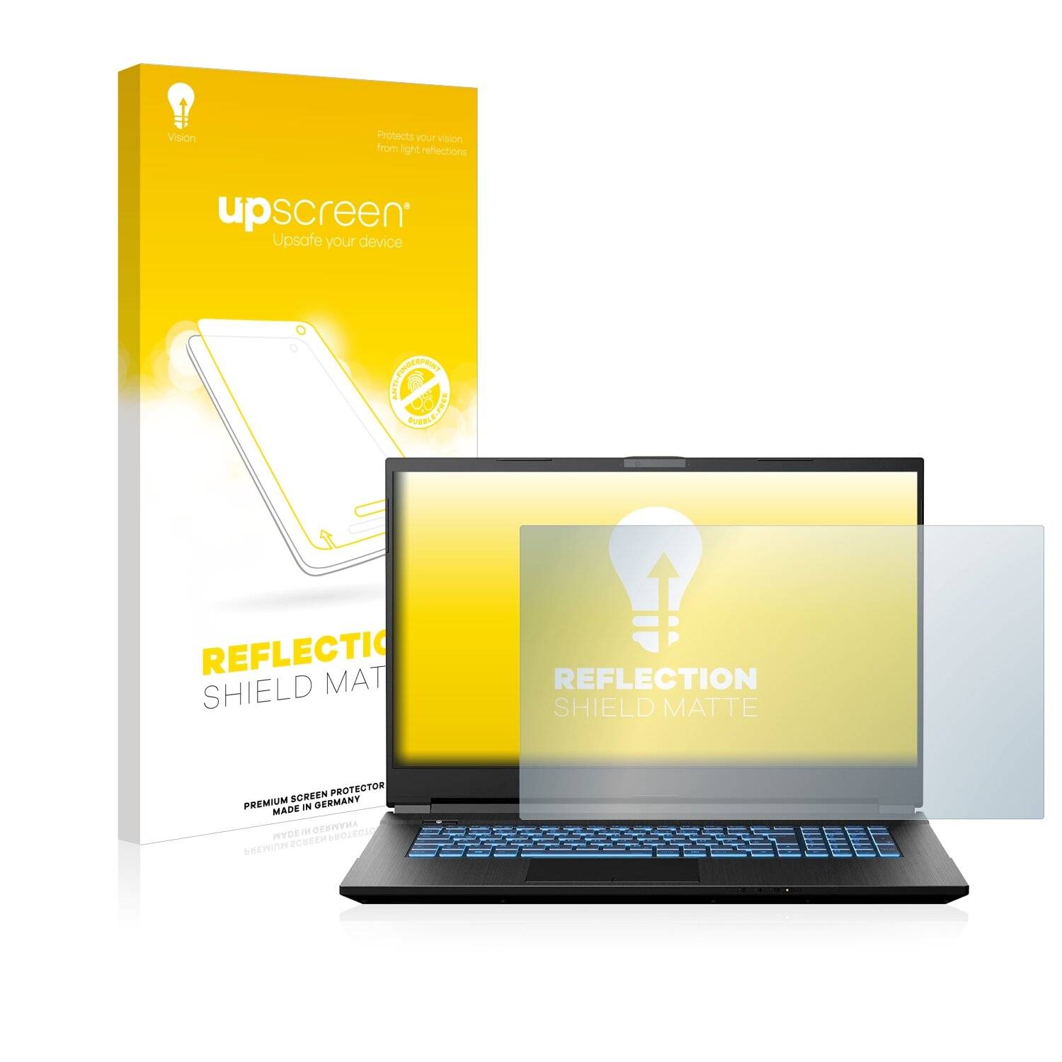 upscreen Reflection Shield Matte Premium Displayschutzfolie für Medion Erazer Defender